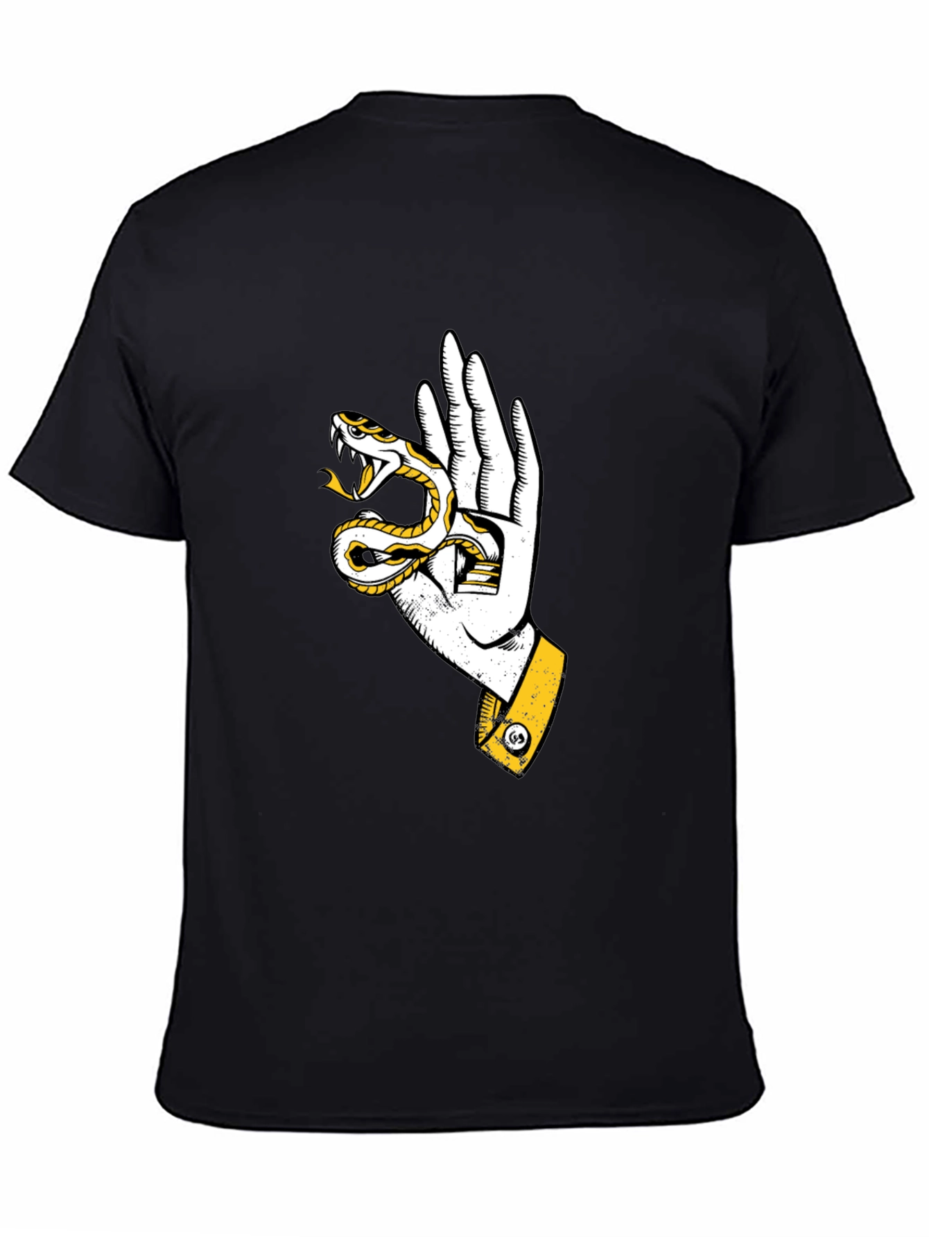 Black Snake Hand Graphic Tee - Stylish Black T-Shirt view 4