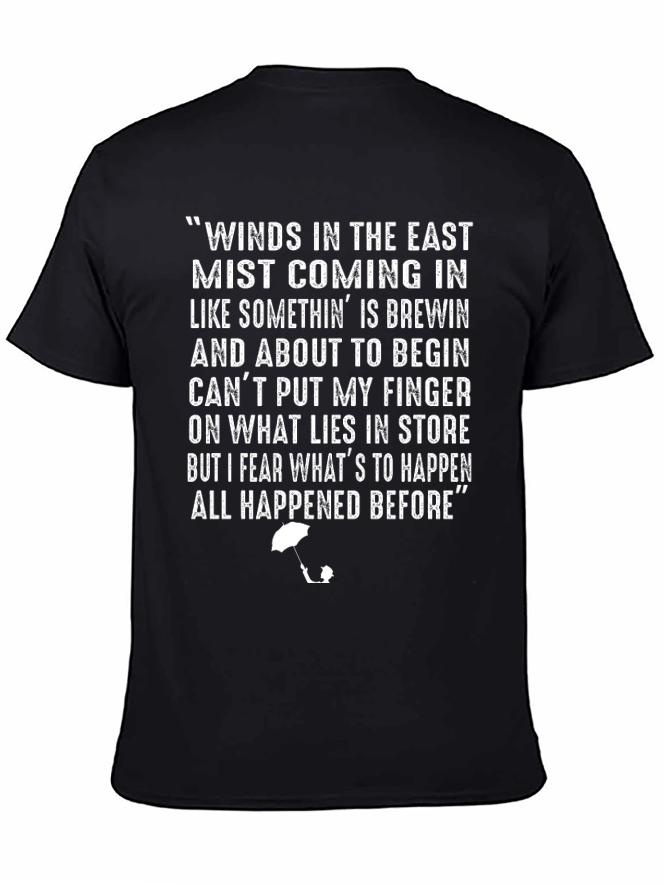 Black Mary Poppins Inspired Graphic Tee view 4