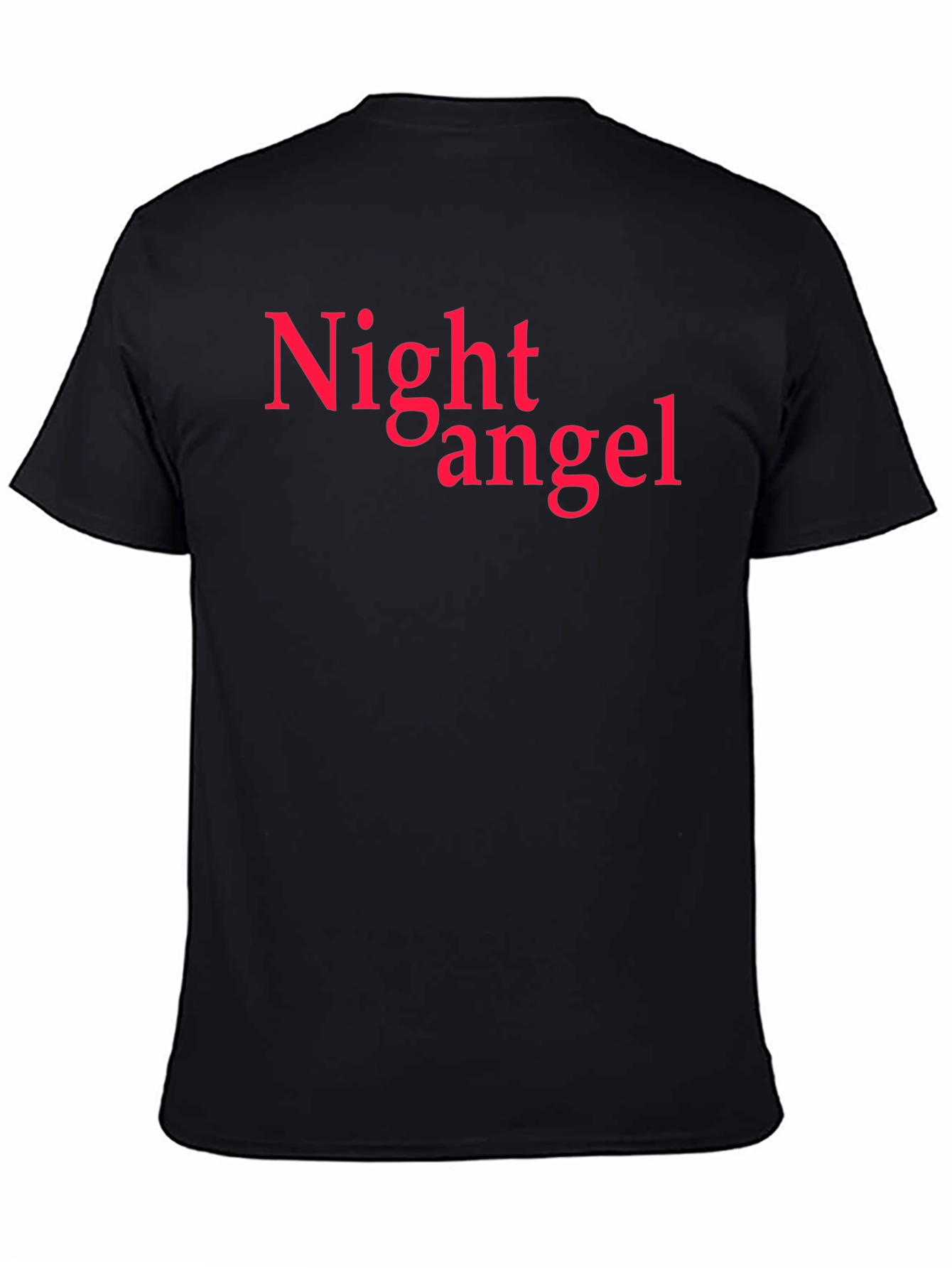 Black Night Angel Graphic Tee - Black Cotton T-Shirt view 4