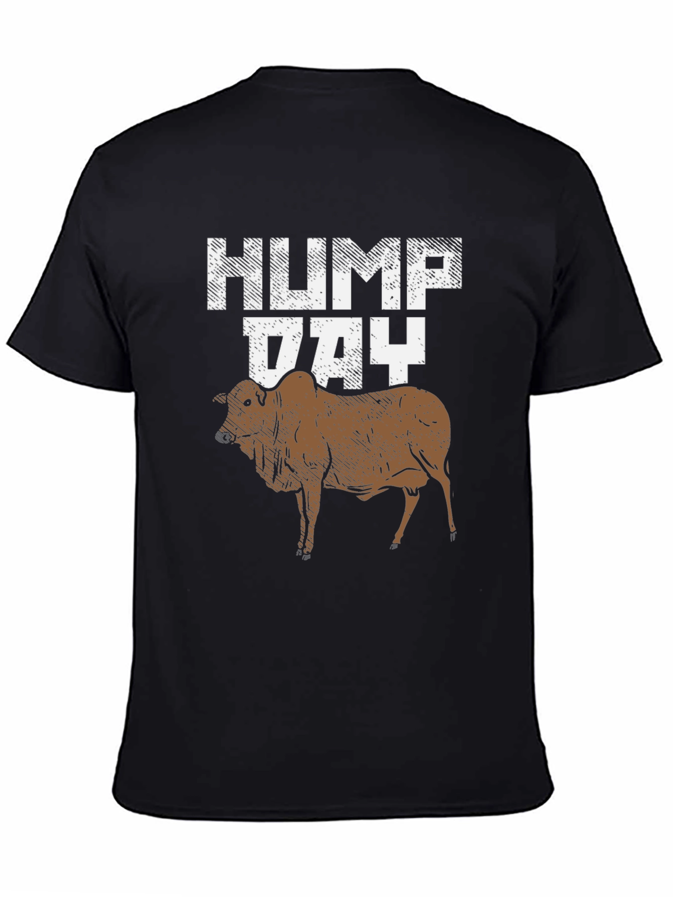 Black Hump Day Bull Graphic T-Shirt view 4