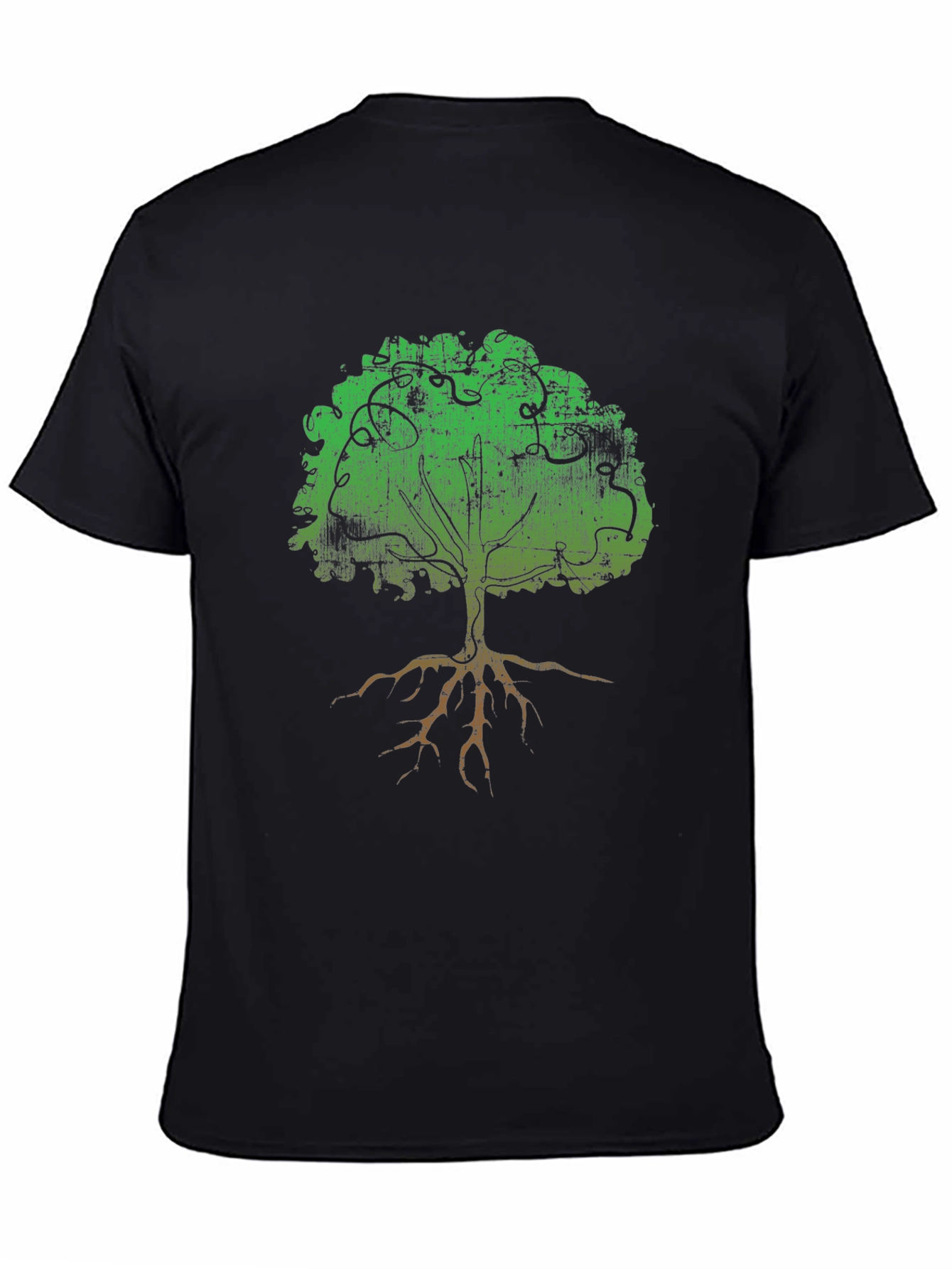 Black Eco Tree Graphic Tee - Black view 4