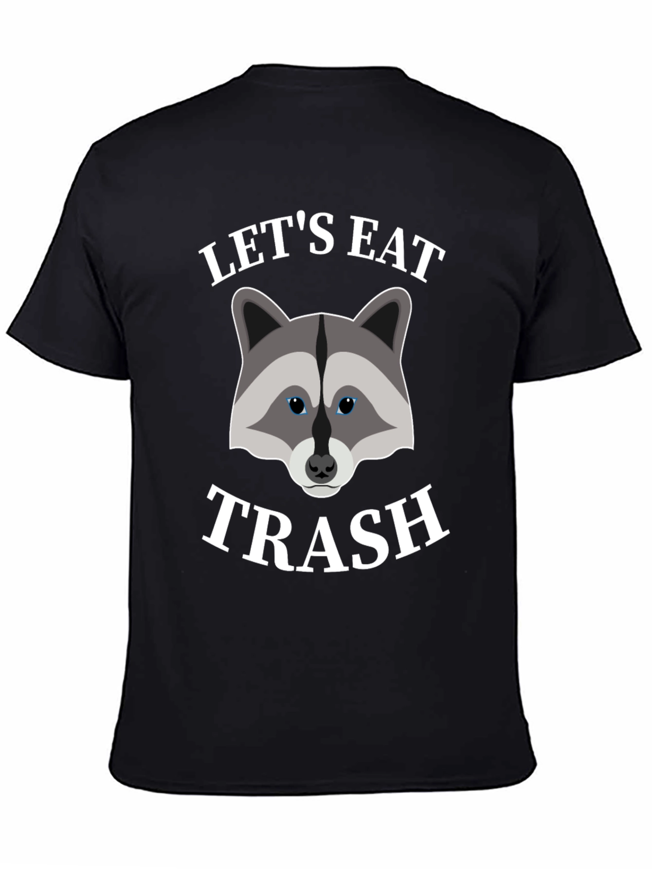 Black Let's Eat Trash Raccoon Graphic Tee view 4