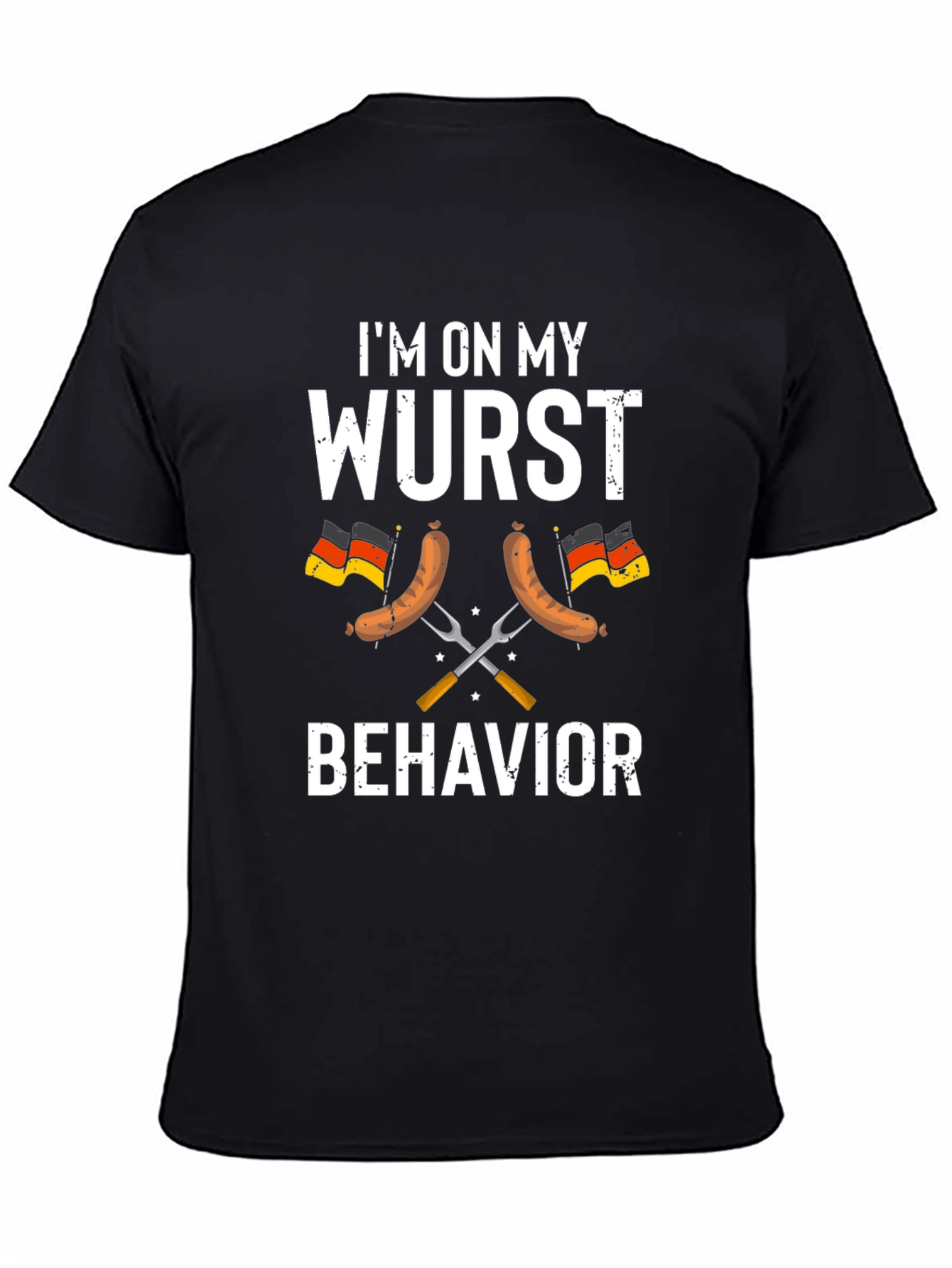 Black Wurst Behavior T-Shirt - Funny German Sausage BBQ Tee view 4