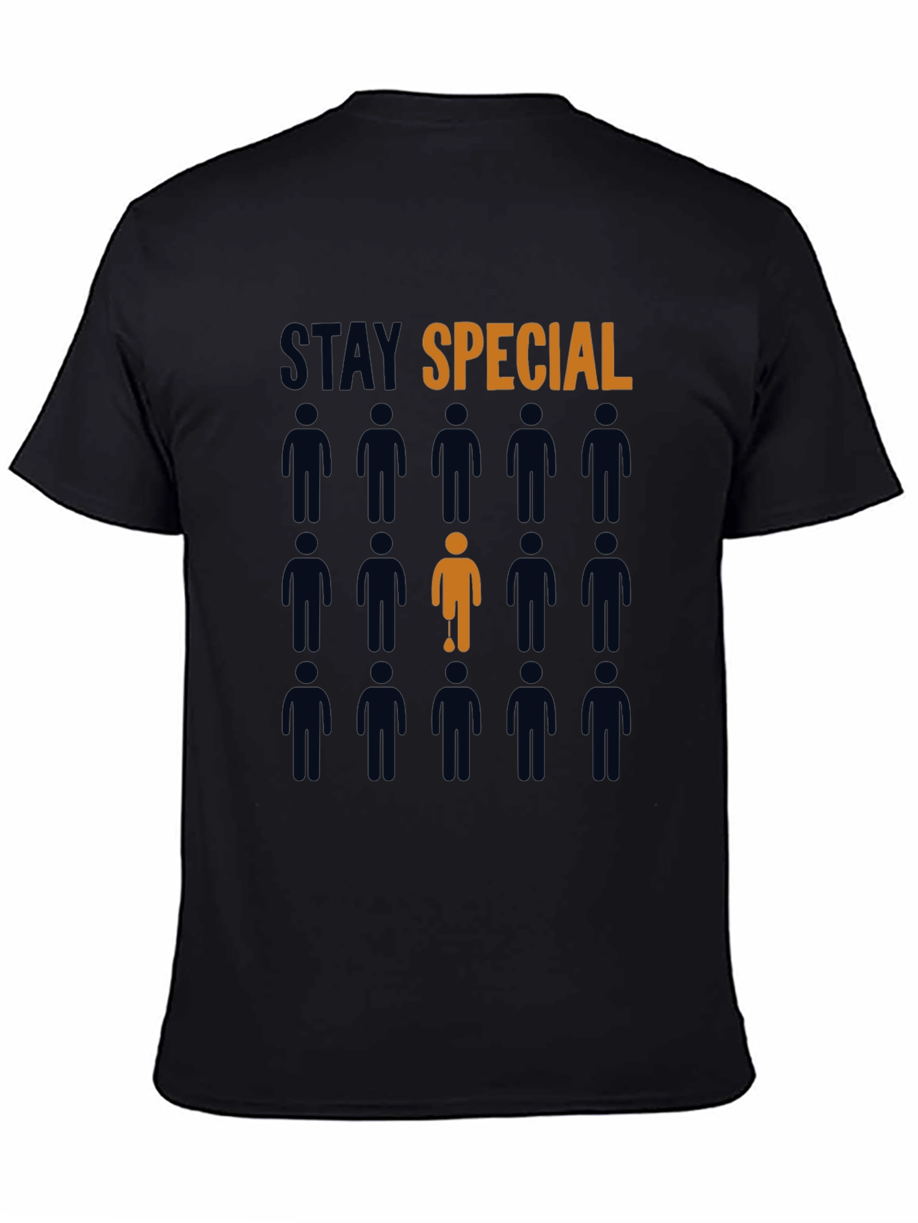 Black Stay Special Graphic Tee - Black Cotton T-Shirt view 4