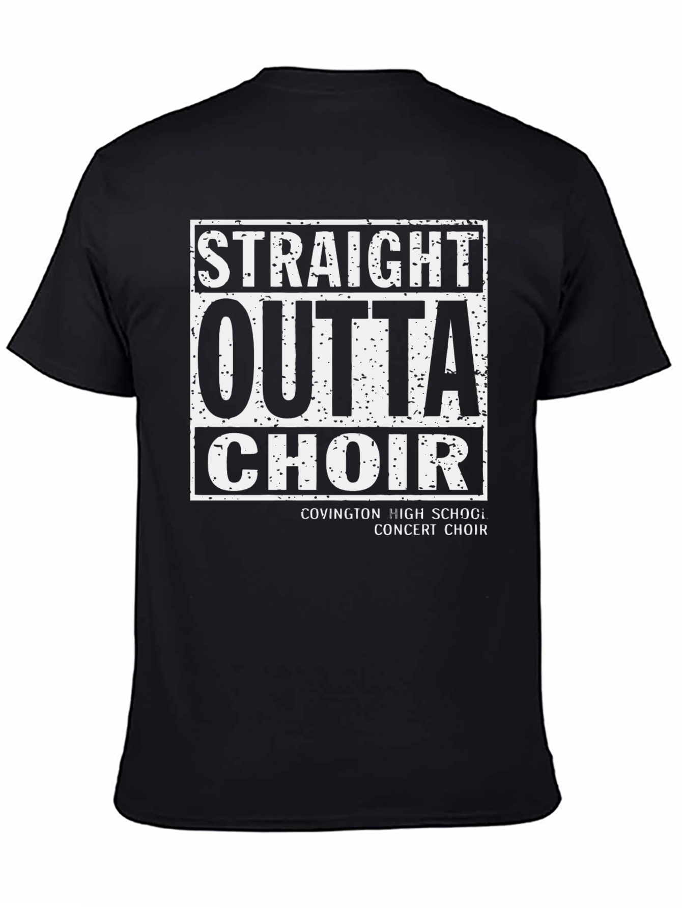 Black Straight Outta Choir Black T-Shirt view 4