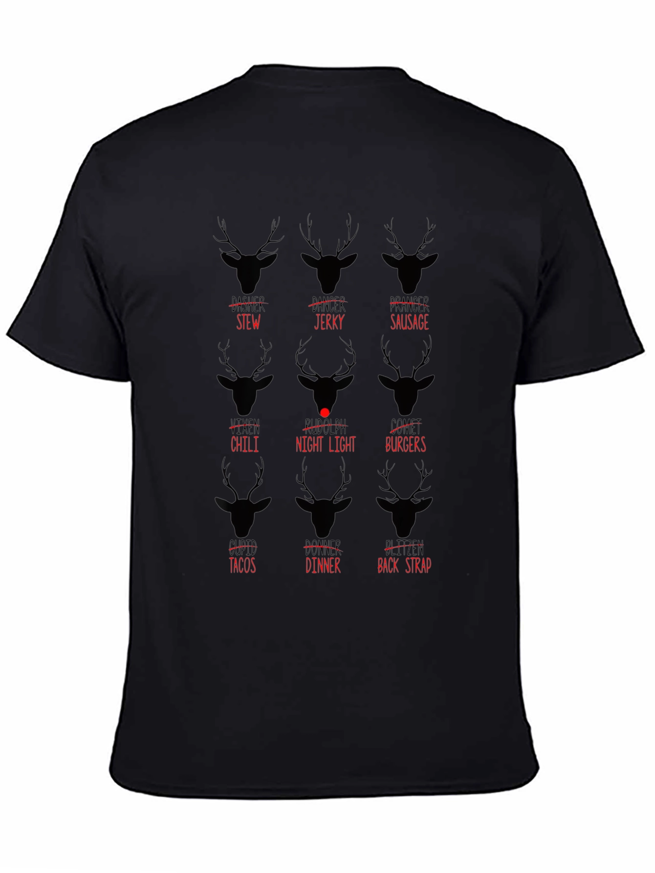 Black Rudolph's Menu Black T-Shirt view 4