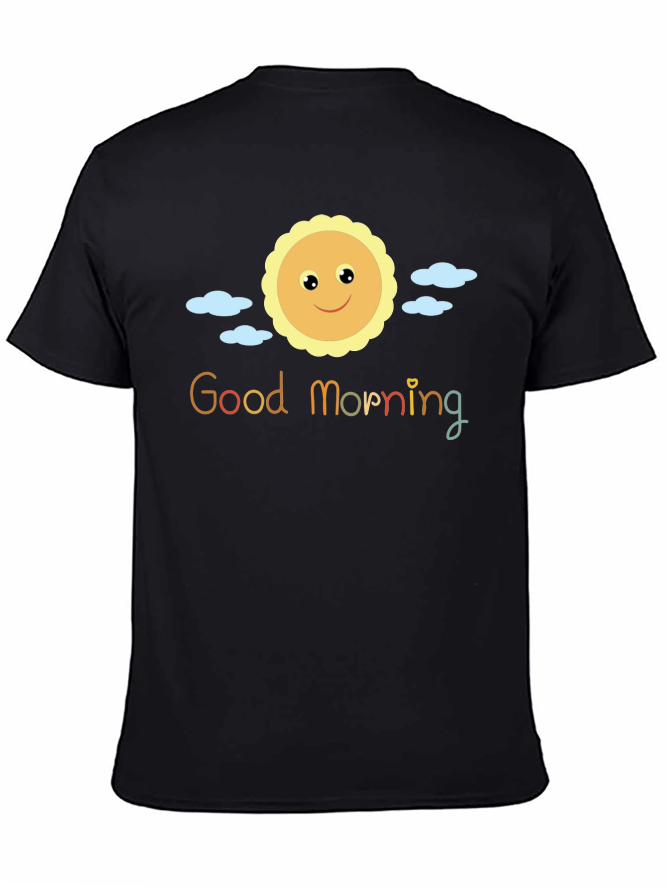 Black Good Morning Sun Graphic Tee - Black view 4