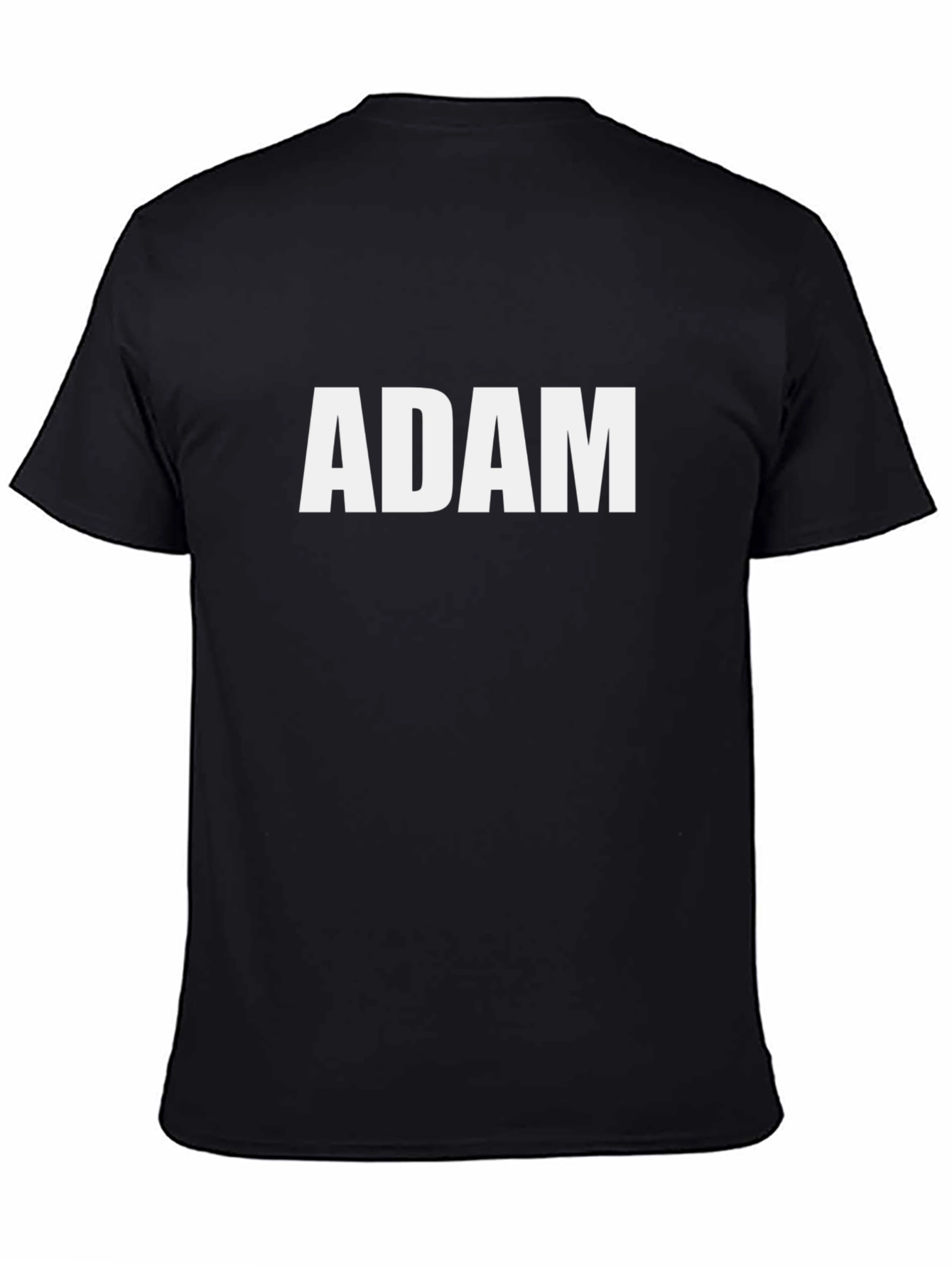 Black ADAM Personalized T-Shirt - Custom Name Tee view 4