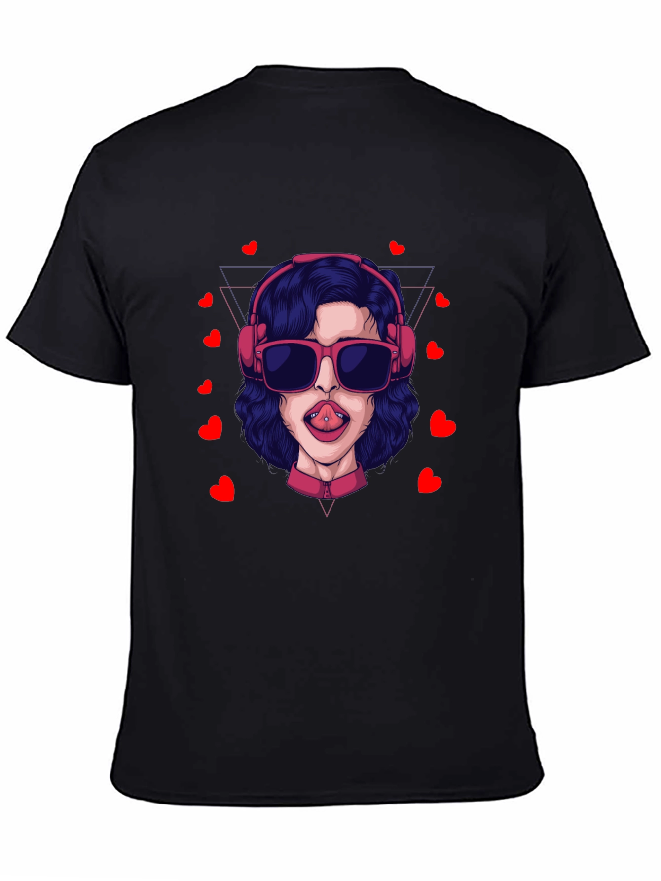 Black Black T-Shirt with Cool Girl Graphic view 4