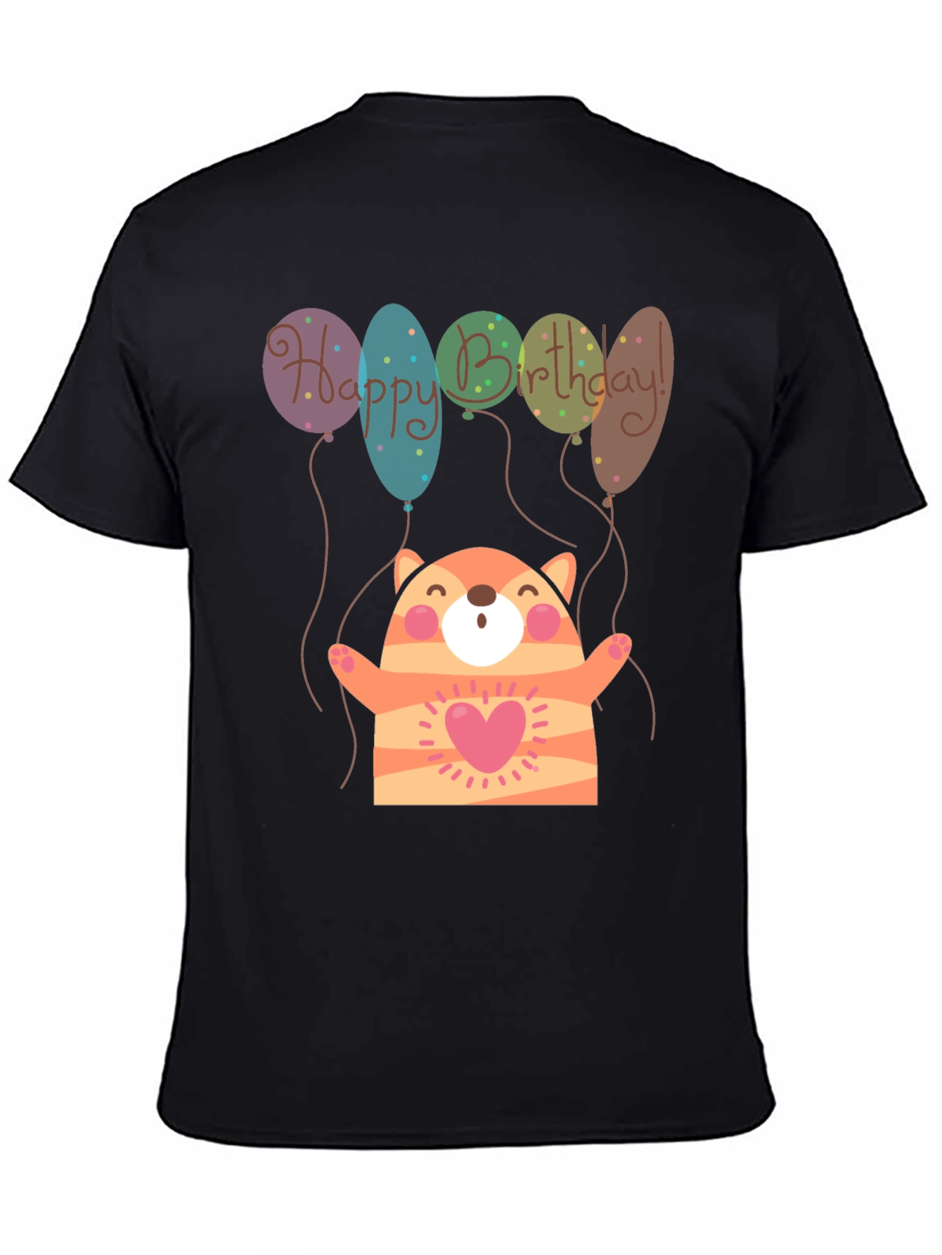 Black Birthday Cat T-Shirt - Cute & Fun Design view 4