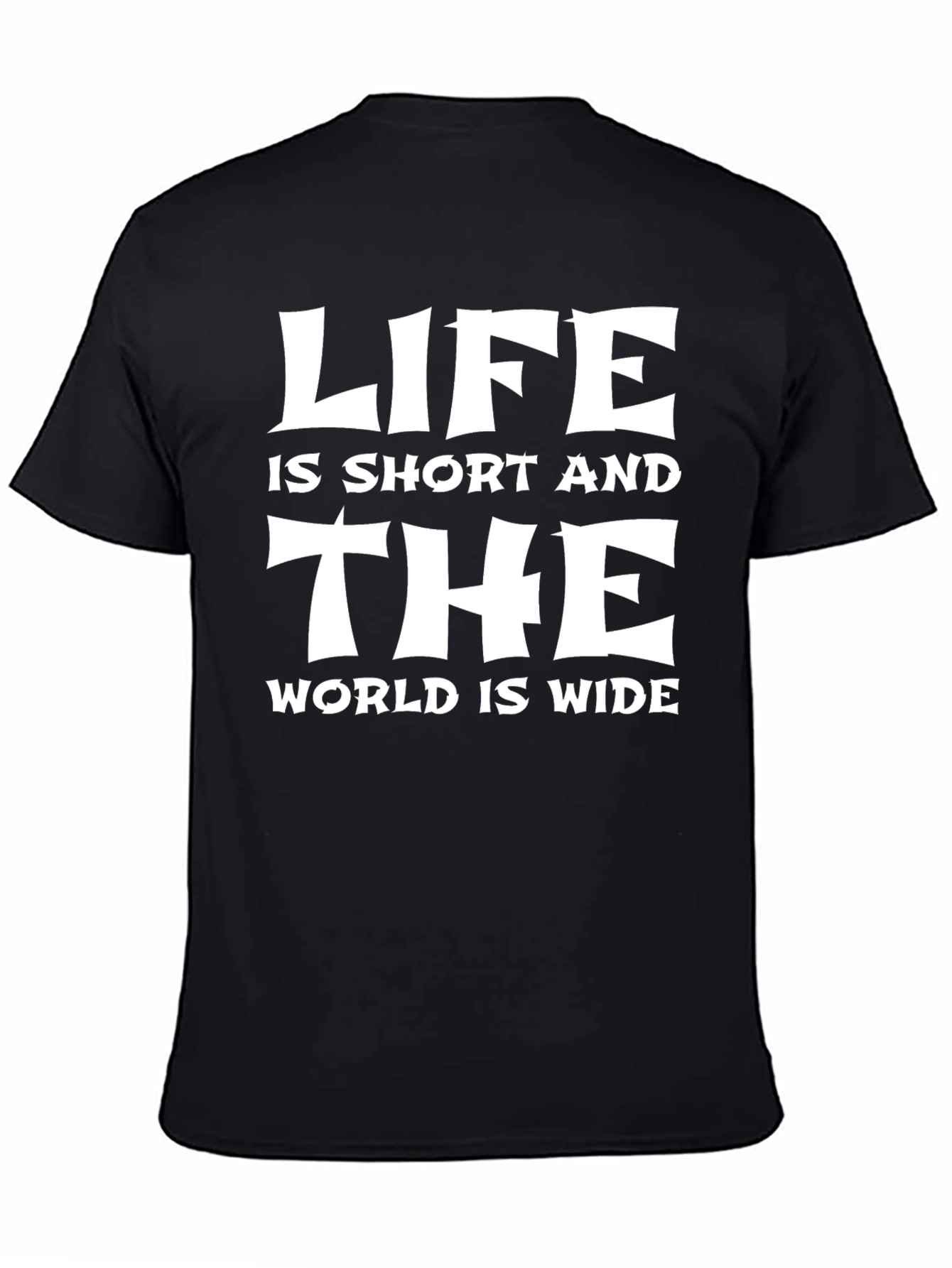 Black Life is Short T-Shirt: Inspiring Graphic Tee view 4