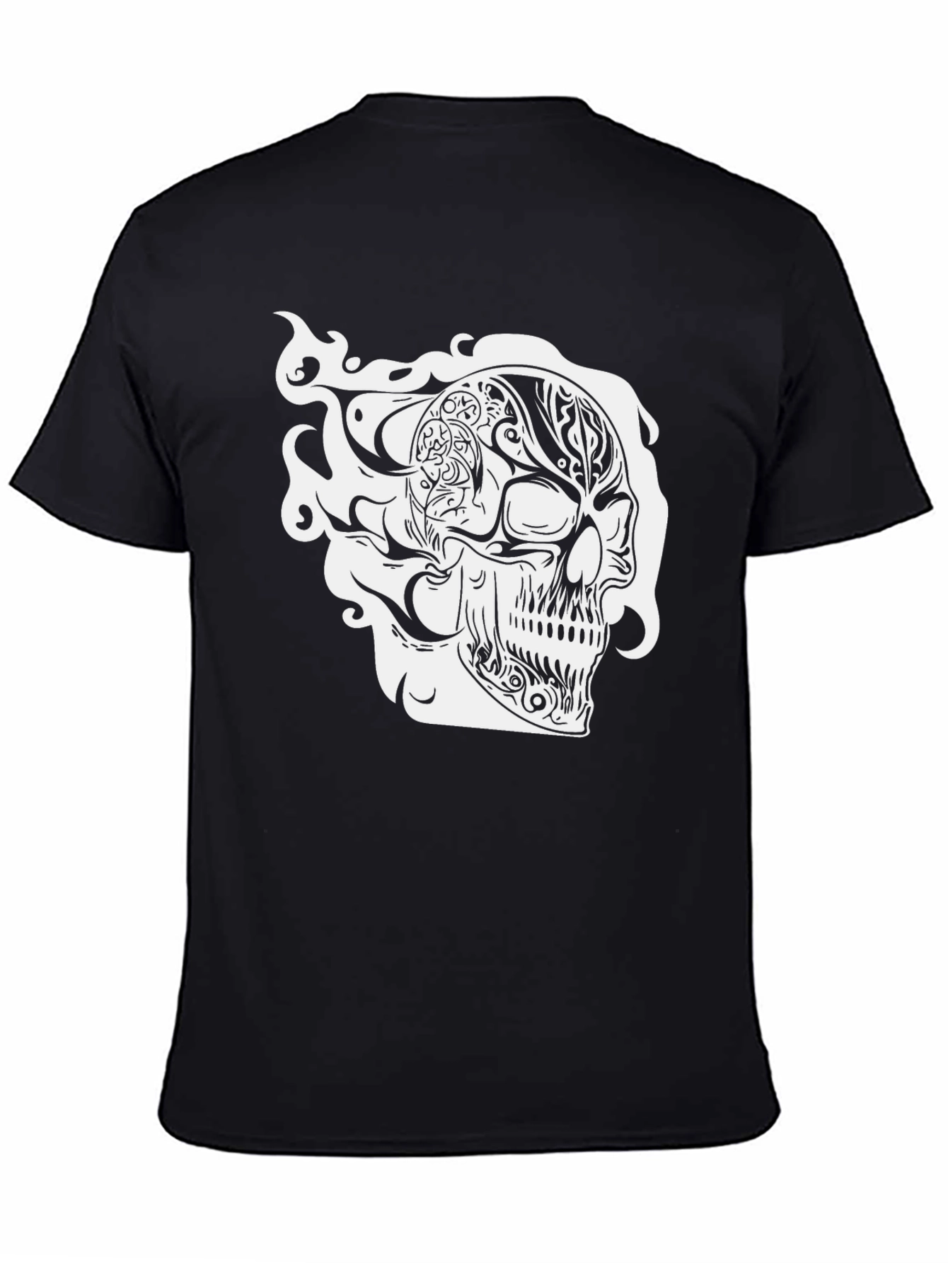 Black Skull Graphic Black T-Shirt view 4