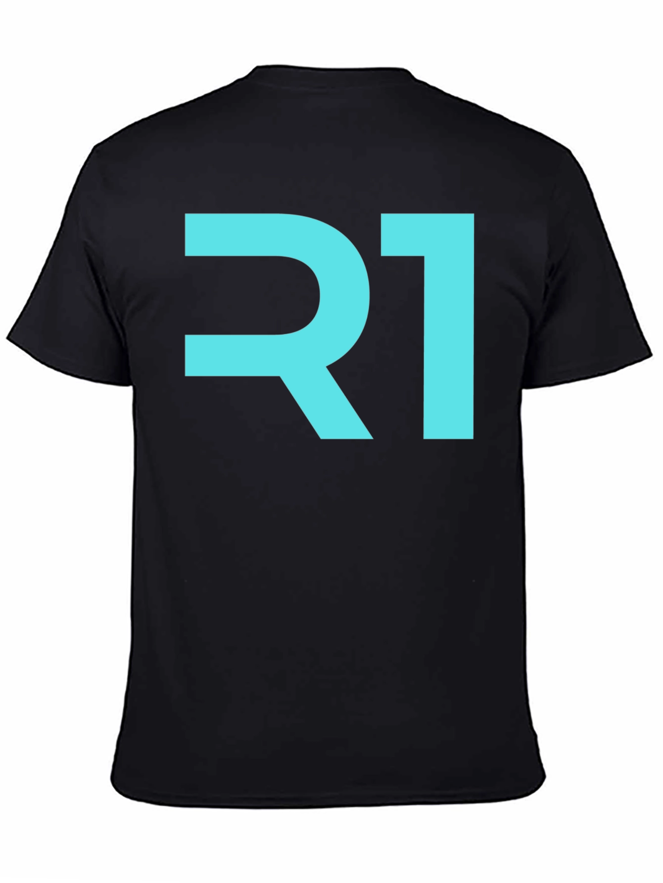 Black R1 Graphic Tee - Modern Black T-Shirt view 4
