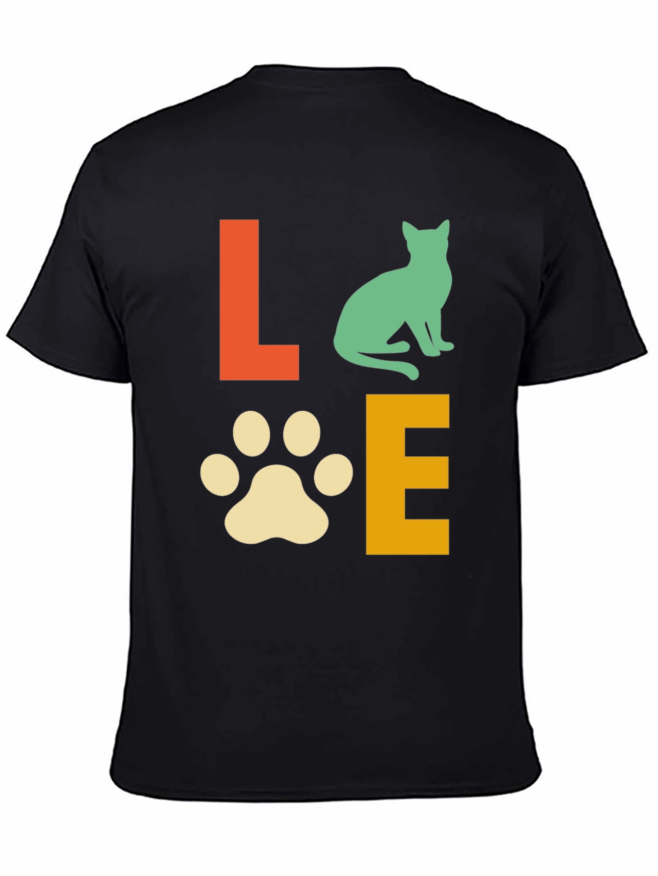 Black Love Cat T-Shirt view 4