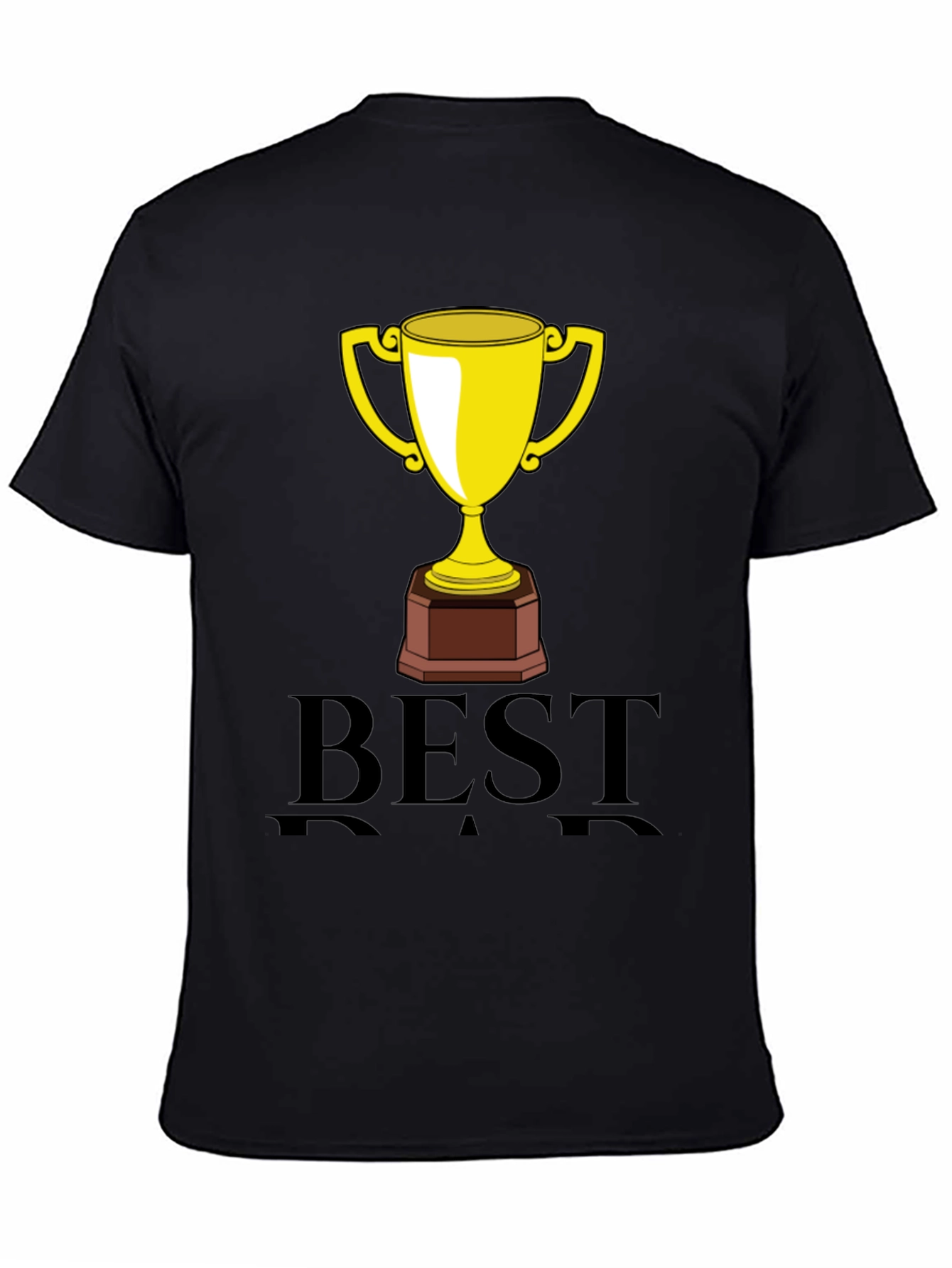 Black Best Dad Trophy Graphic Tee - Black view 4