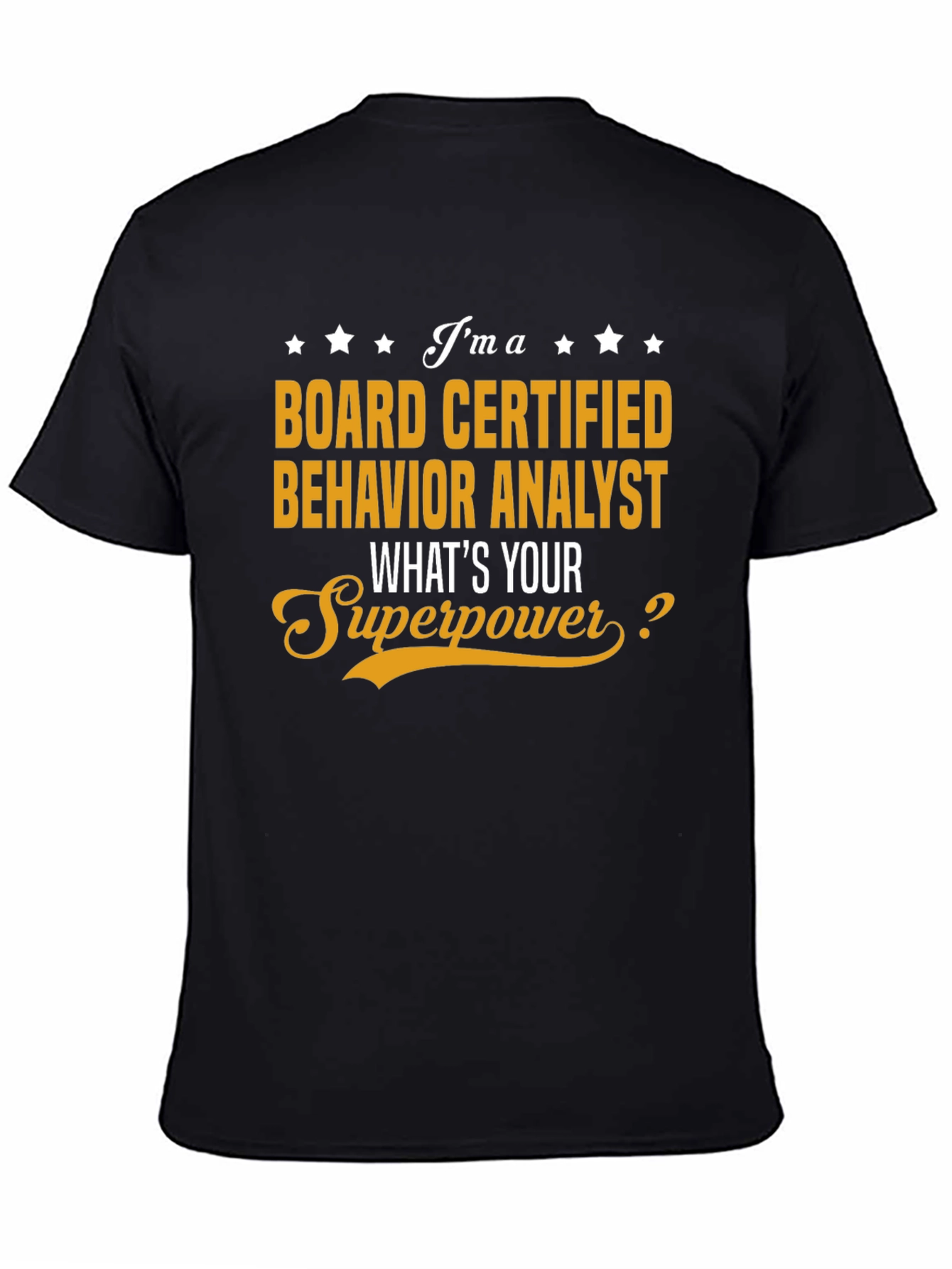 Black Board Certified Behavior Analyst T-Shirt view 4