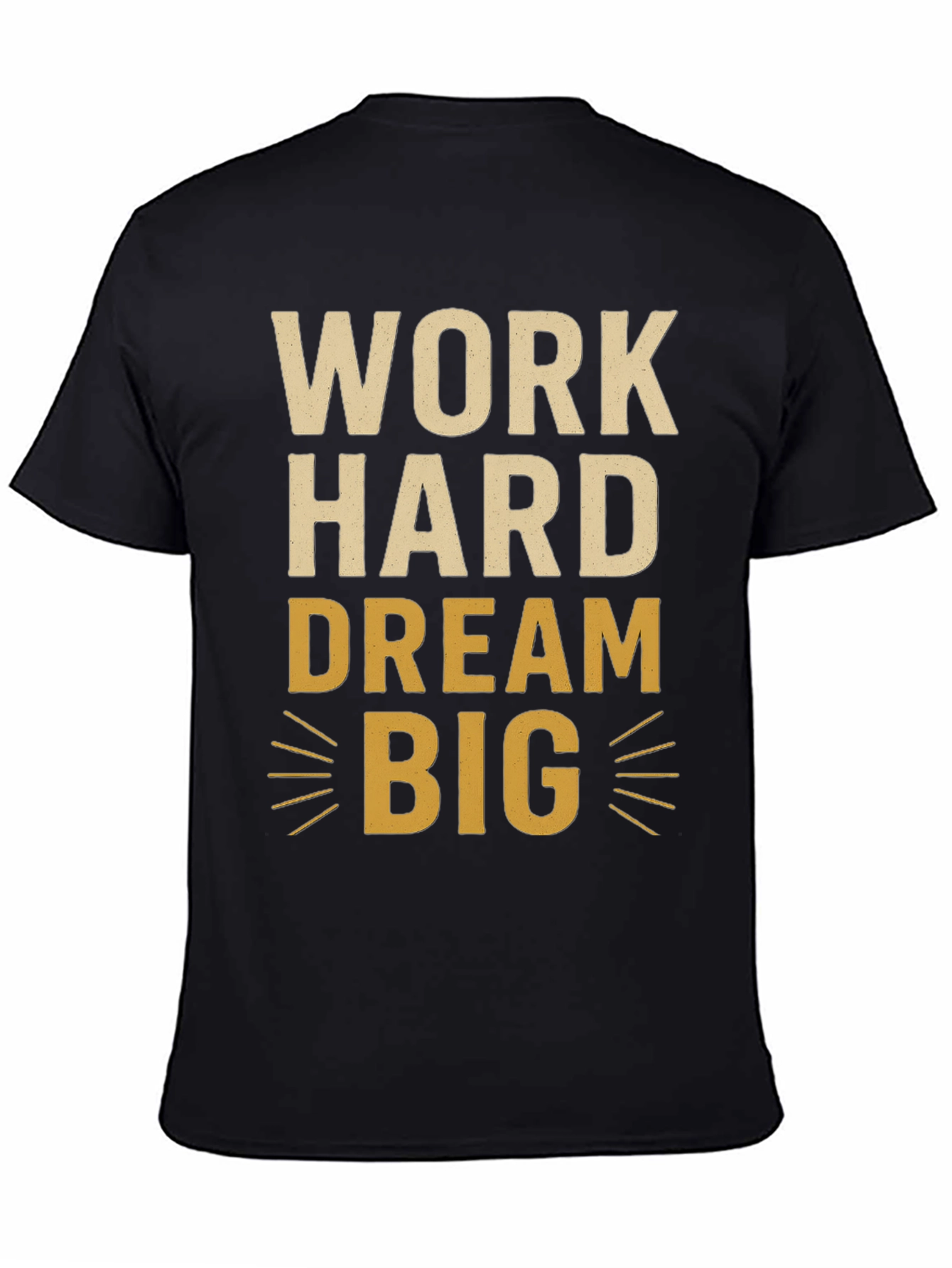 Black Work Hard Dream Big Graphic Tee view 4