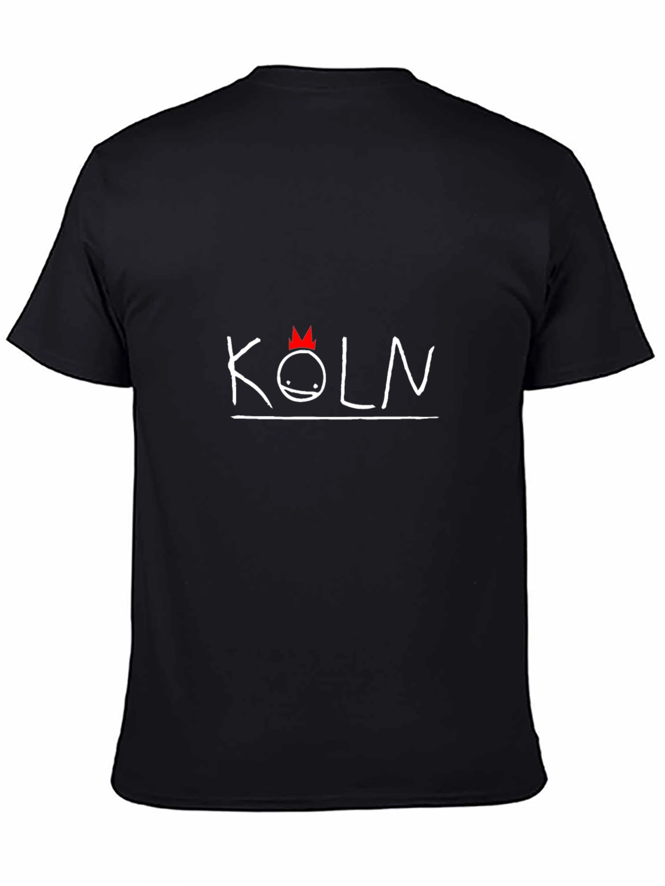 Black KoLN Graphic Tee - Black Cotton Blend, Unique Design view 4