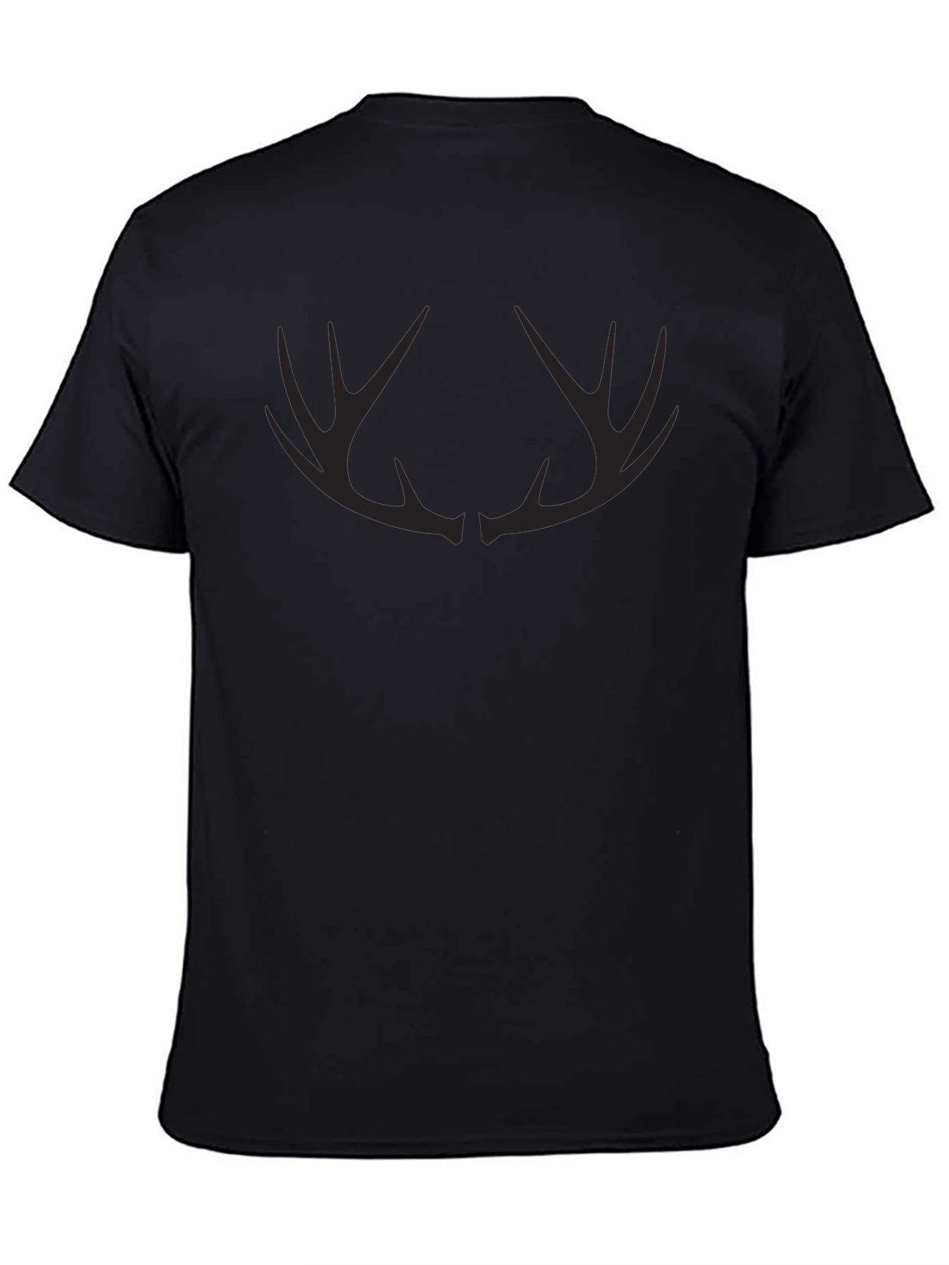 Black Men's Black Antler Graphic Tee - Stylish Casual Wear view 4