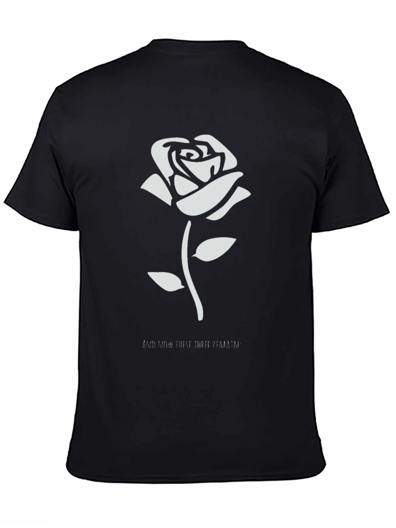 Black Rose Graphic Tee - Men's Black T-Shirt view 4