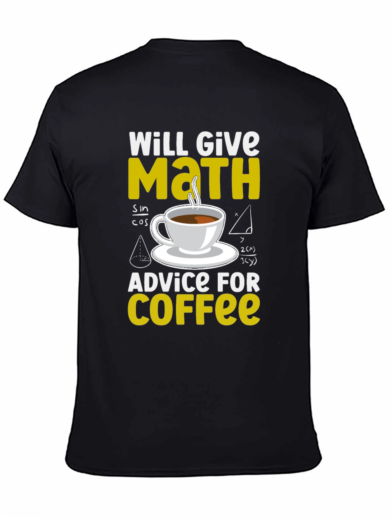 Black Math Advice for Coffee T-Shirt view 4