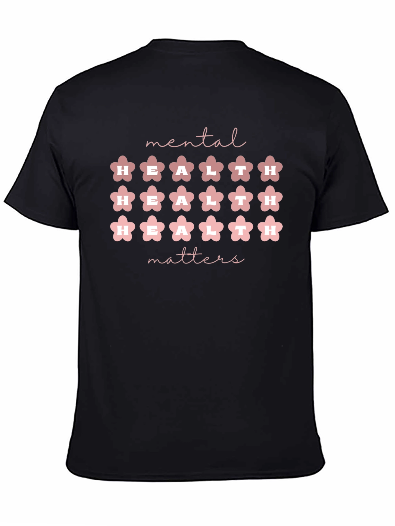 Black Mental Health Matters Floral T-Shirt view 4