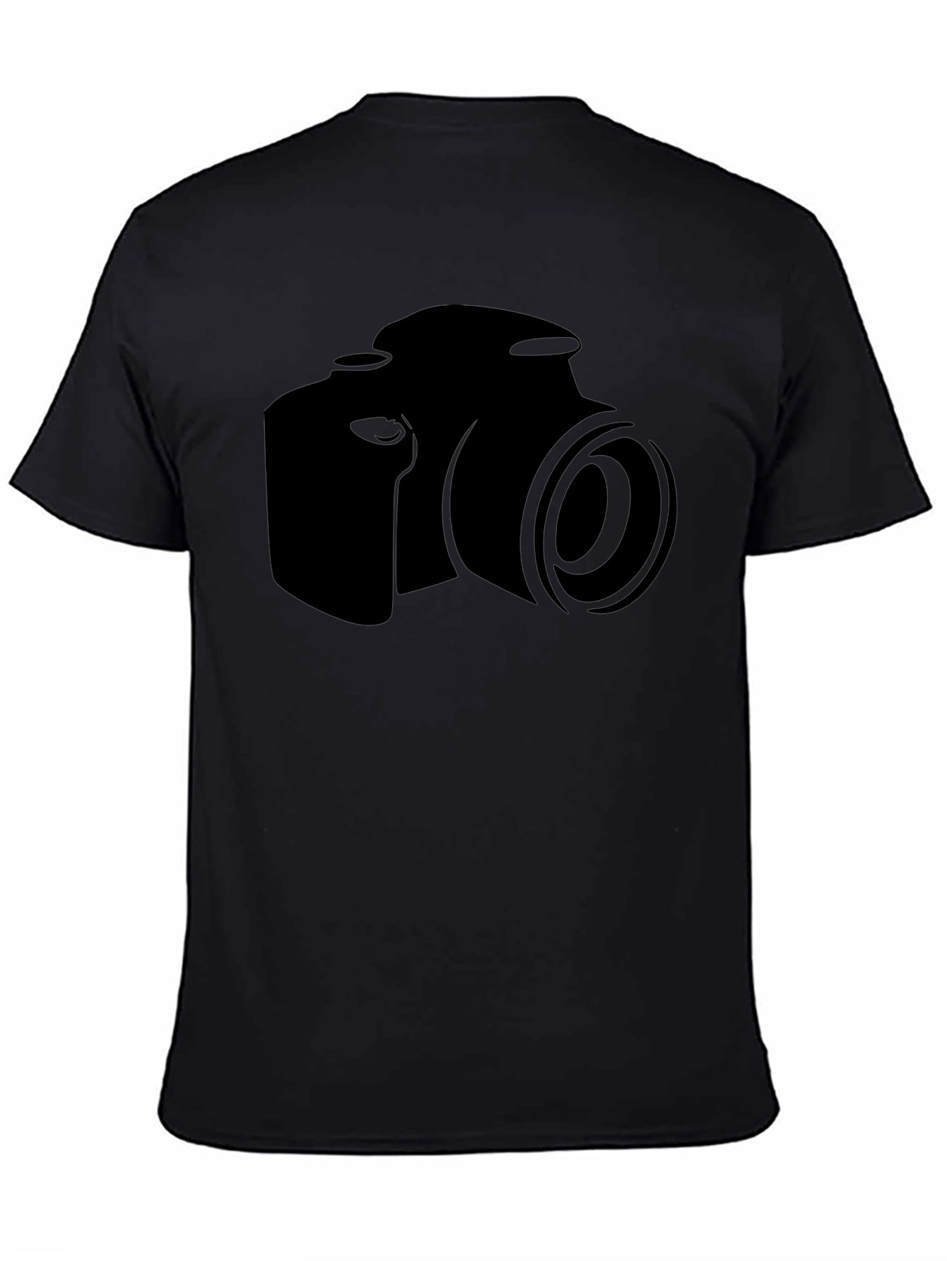 Black Camera Graphic T-Shirt - Black Cotton Tee for Photo Lovers view 4
