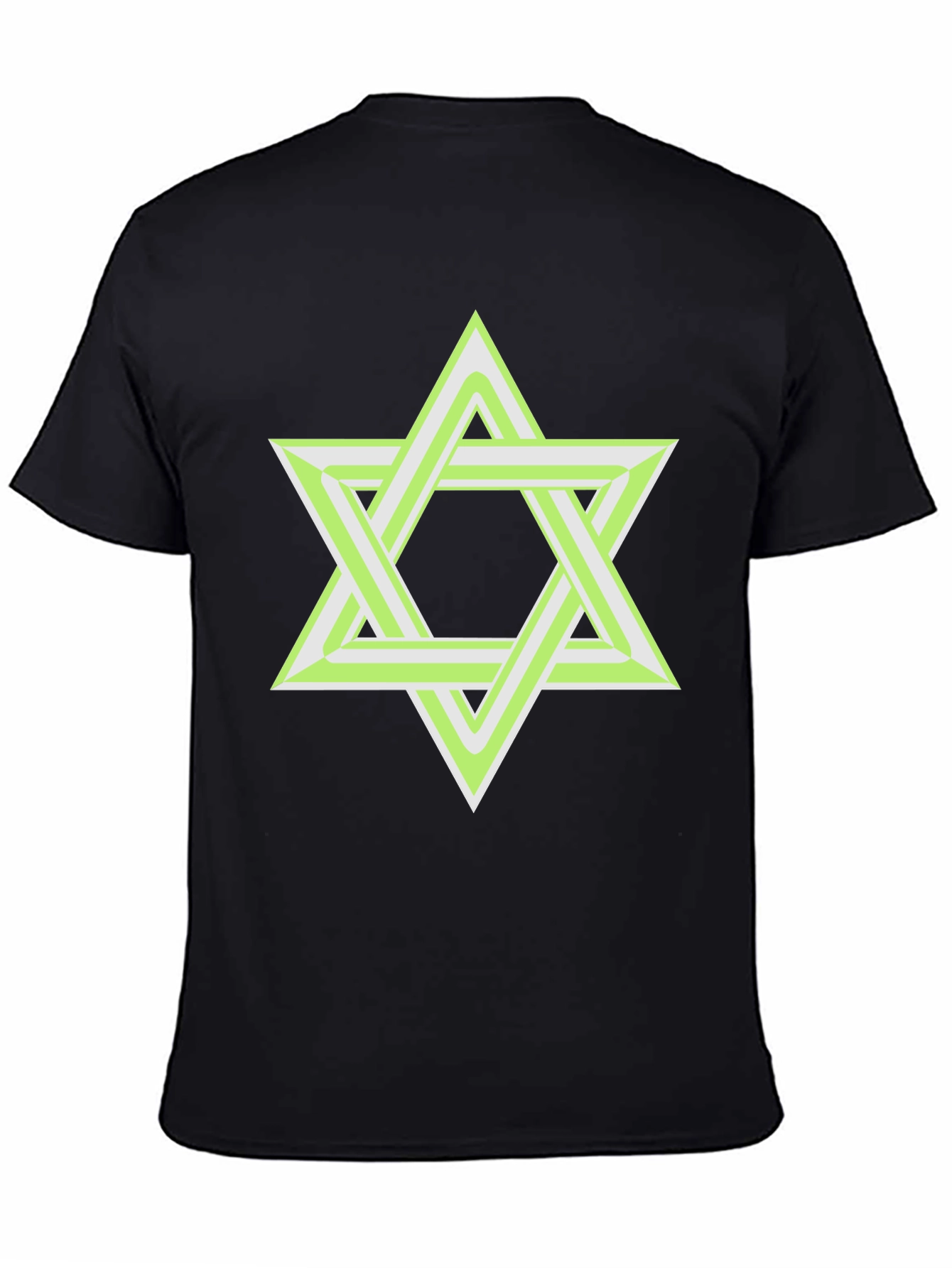 Black Illusion Star Graphic T-Shirt - Mens Casual Tee view 4