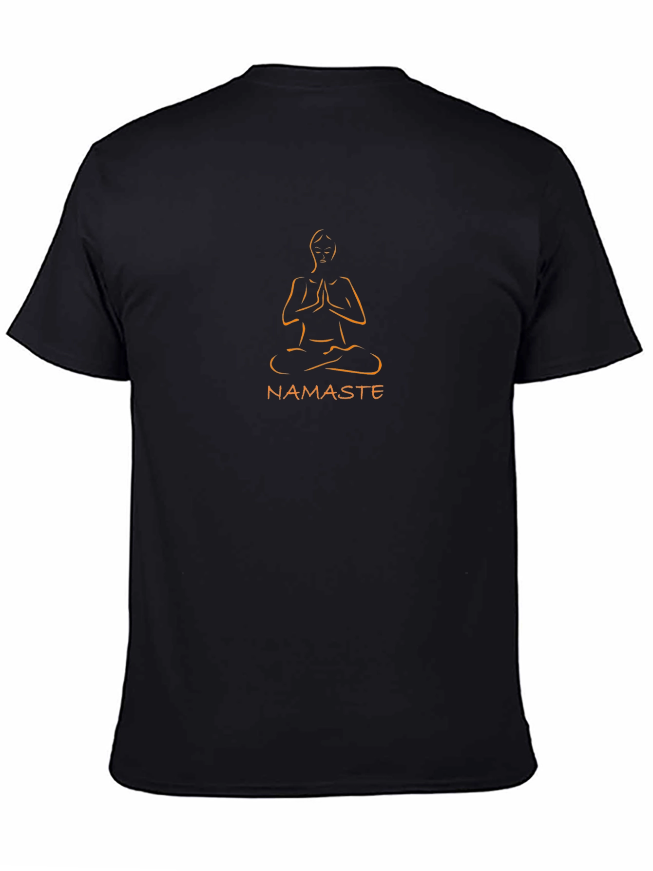 Black Namaste Yoga Meditation Graphic Tee - Black view 4