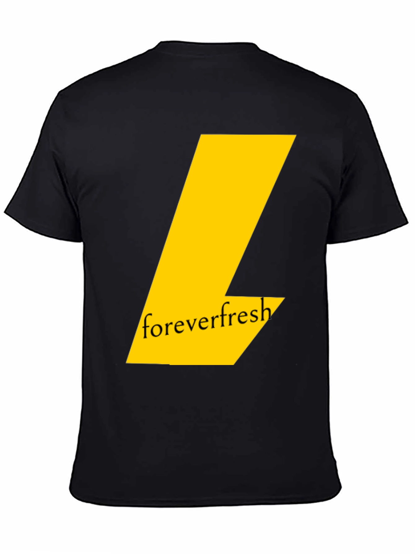 Black Forever Fresh Black T-Shirt: Modern Graphic Tee view 4