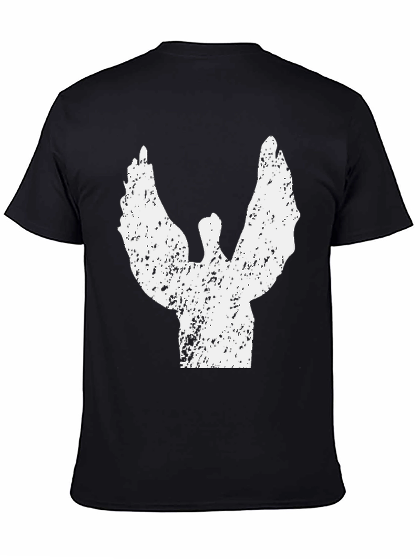 Black Angel Wings Graphic T-Shirt - Stylish Black Tee view 4