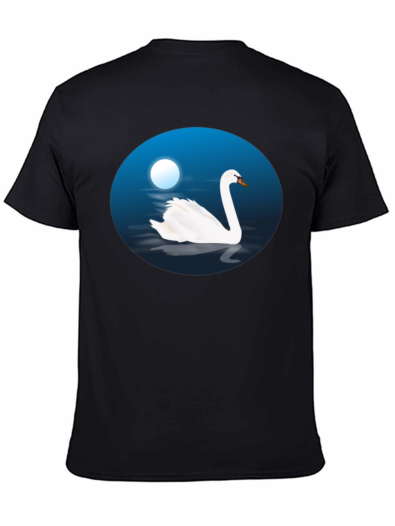 Black Swan Lake Graphic Tee - Black Cotton T-Shirt view 4