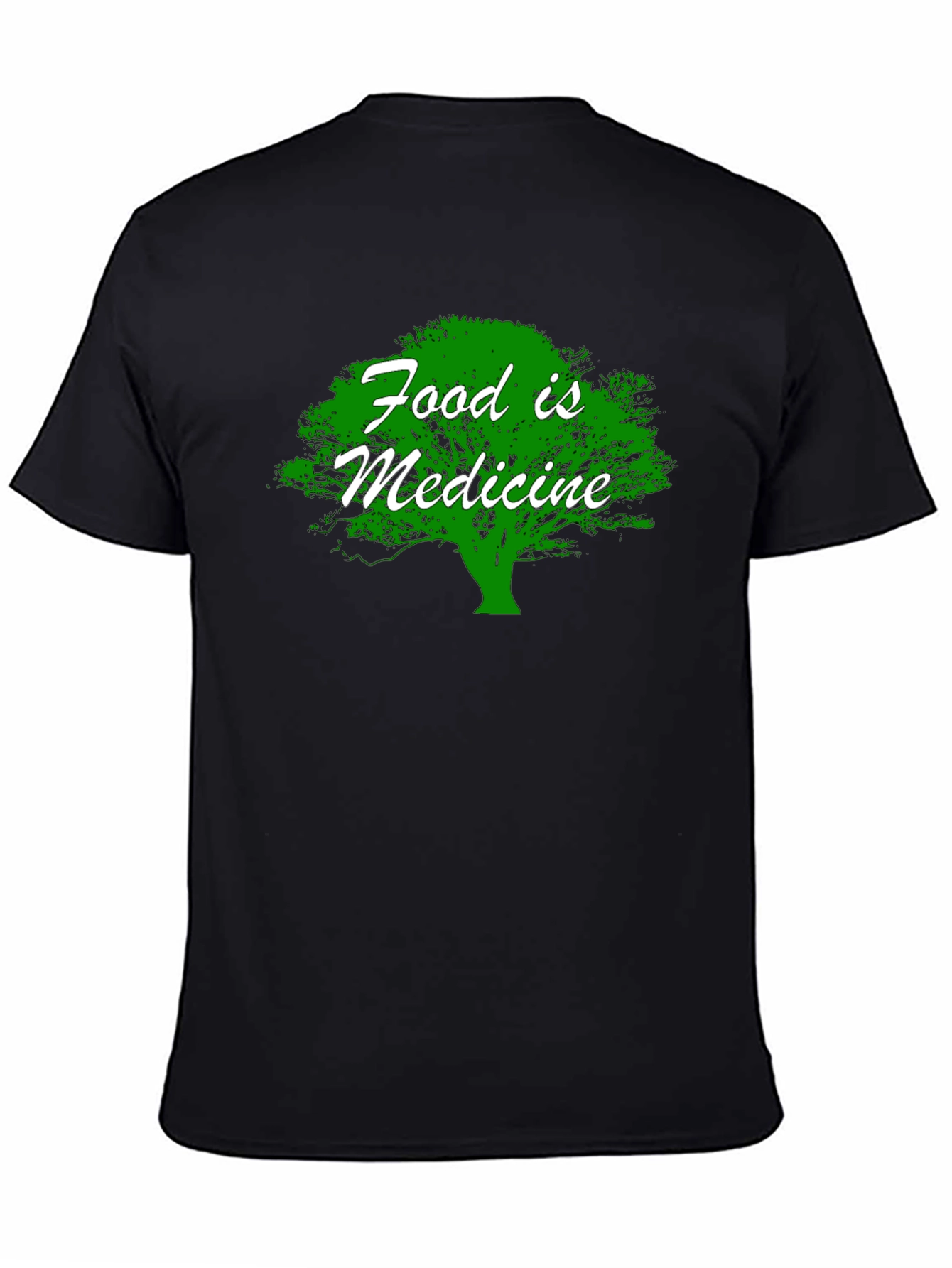 Black Food is Medicine T-Shirt - Organic Health Tee view 4