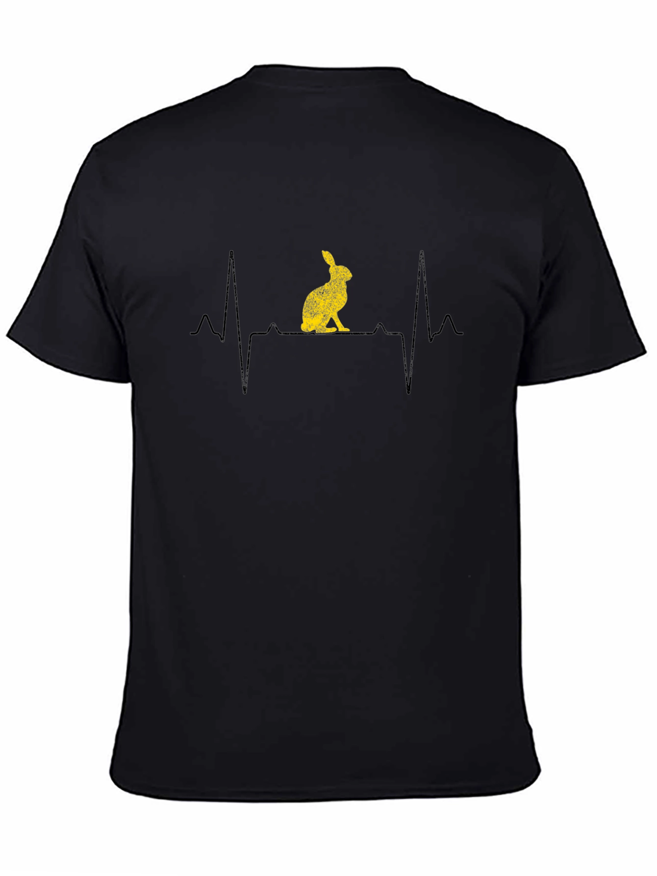 Black Rabbit Heartbeat T-Shirt view 4