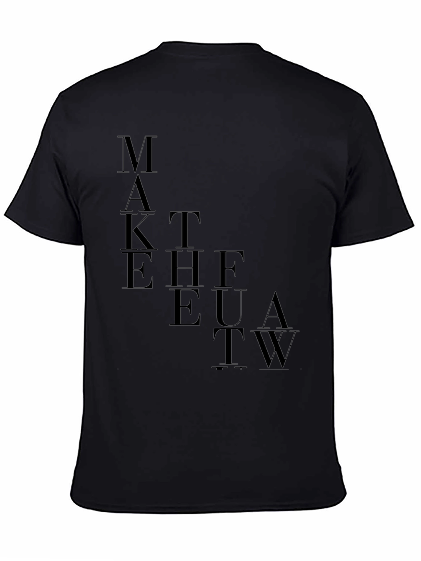 Black Modern Graphic Tee - Make the Future Work view 4