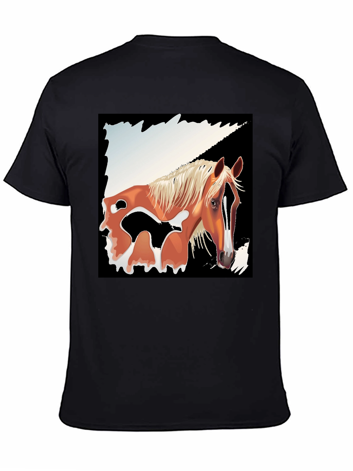 Black Horse Graphic Tee - Men's Black T-Shirt view 4
