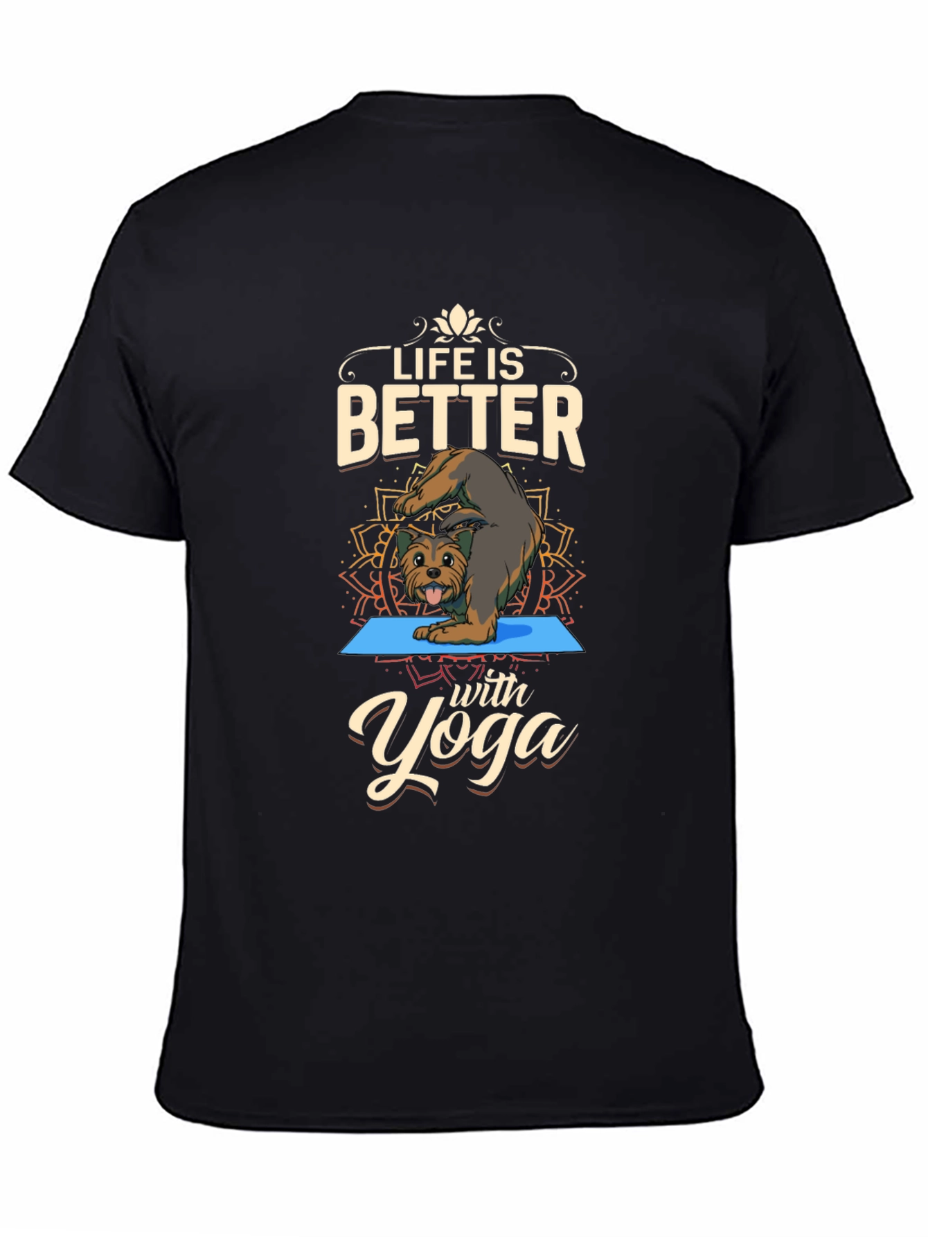 Black Life is Better with Yoga T-Shirt view 4