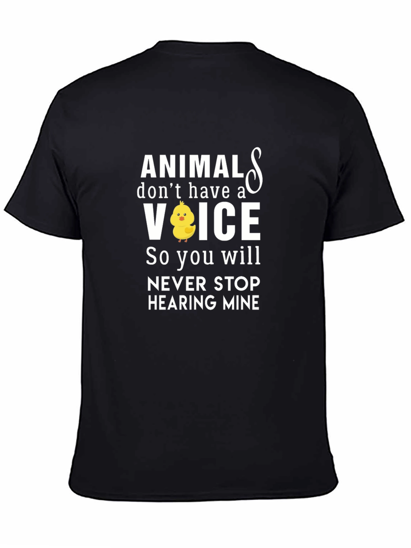 Black Animals Voice T-Shirt, Vegan Activist Tee view 4