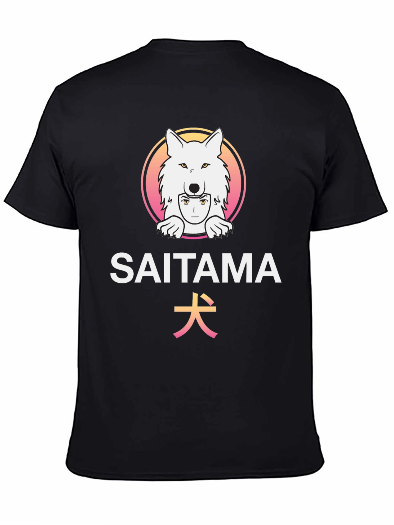 Black Saitama Dog Graphic T-Shirt - Anime Inspired view 4