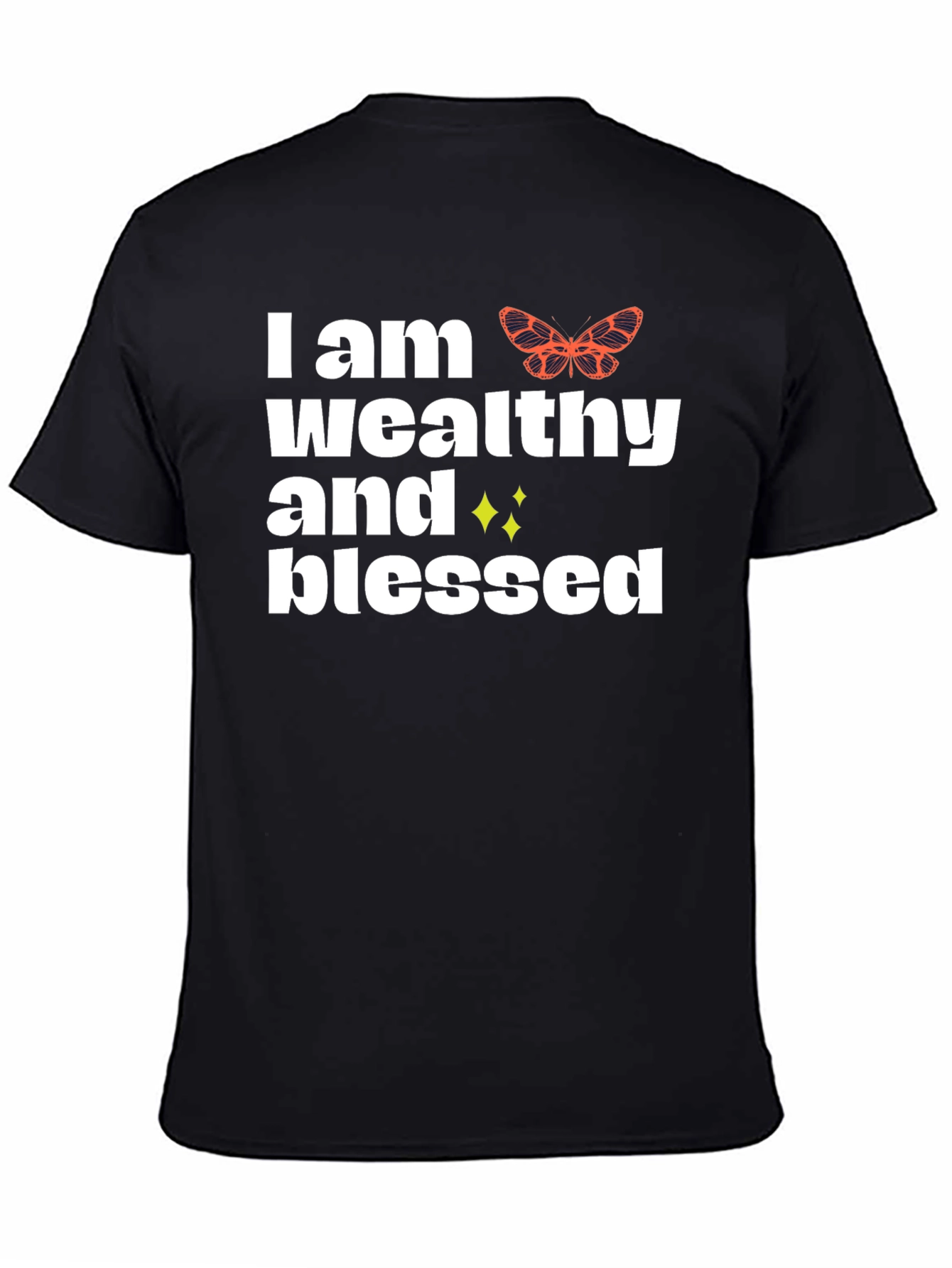 Black Wealthy & Blessed Graphic Tee - Stylish Comfort view 4