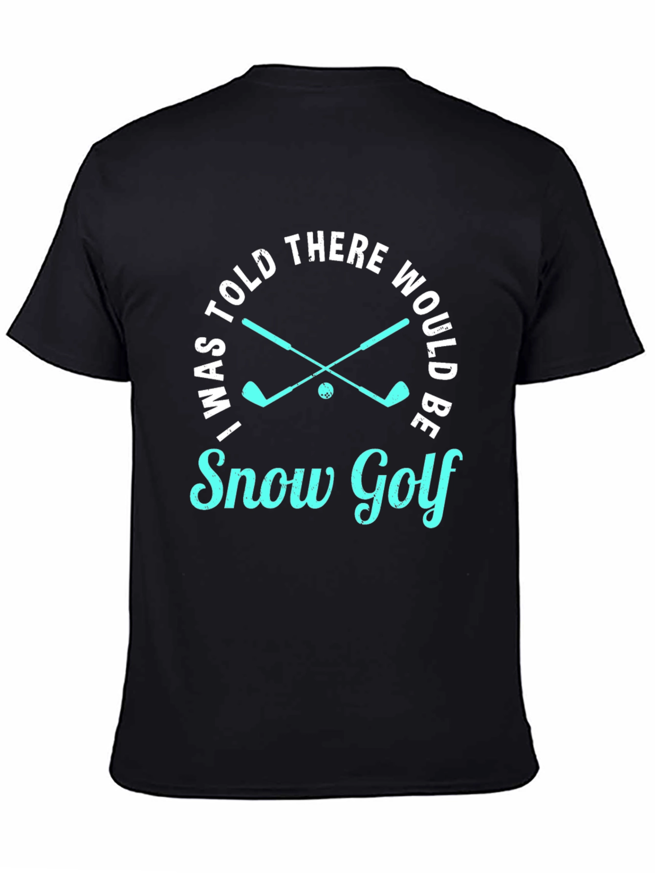 Black Snow Golf T-Shirt - Funny Golfing Tee view 4