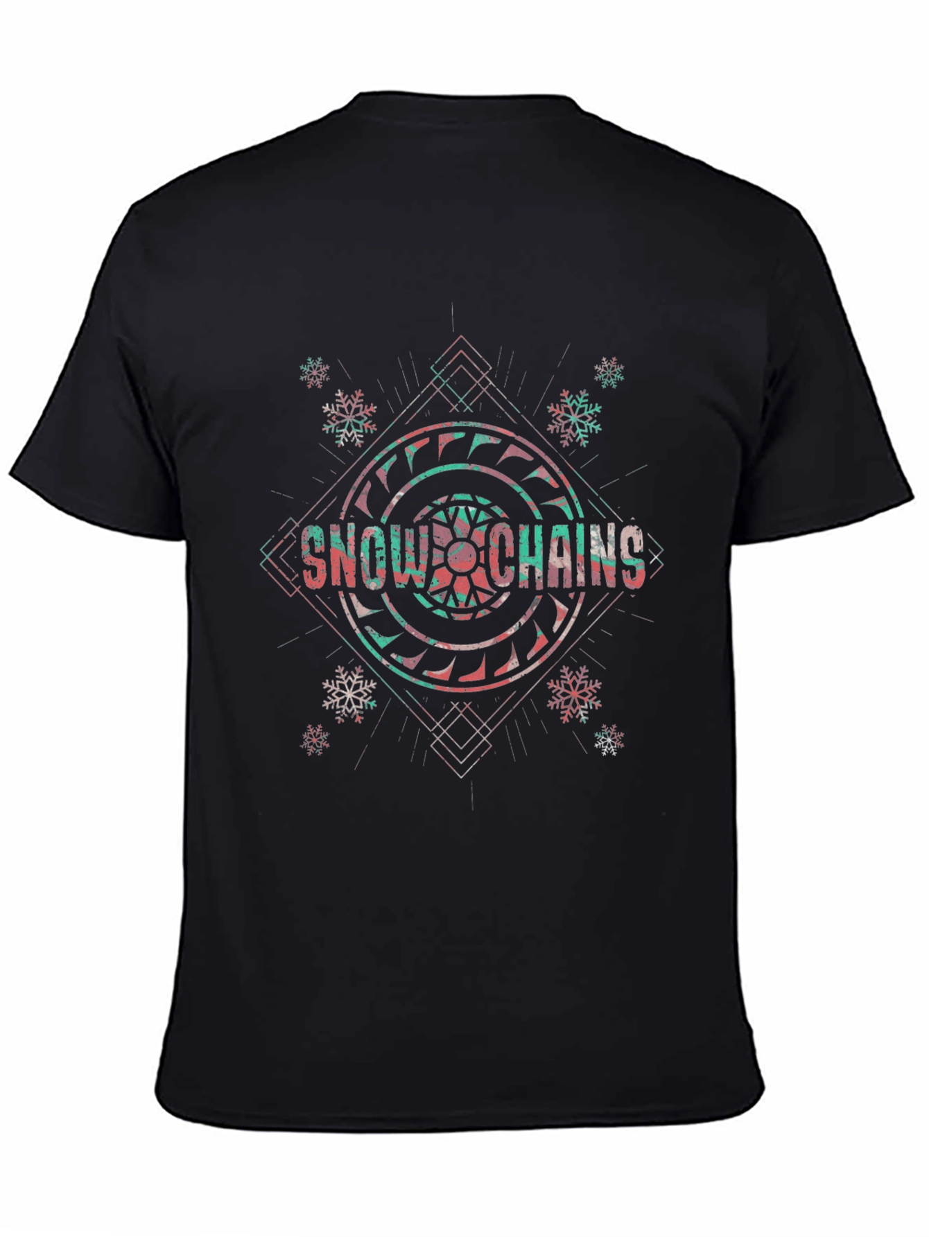 Black Snow Chains Graphic Tee - Black view 4