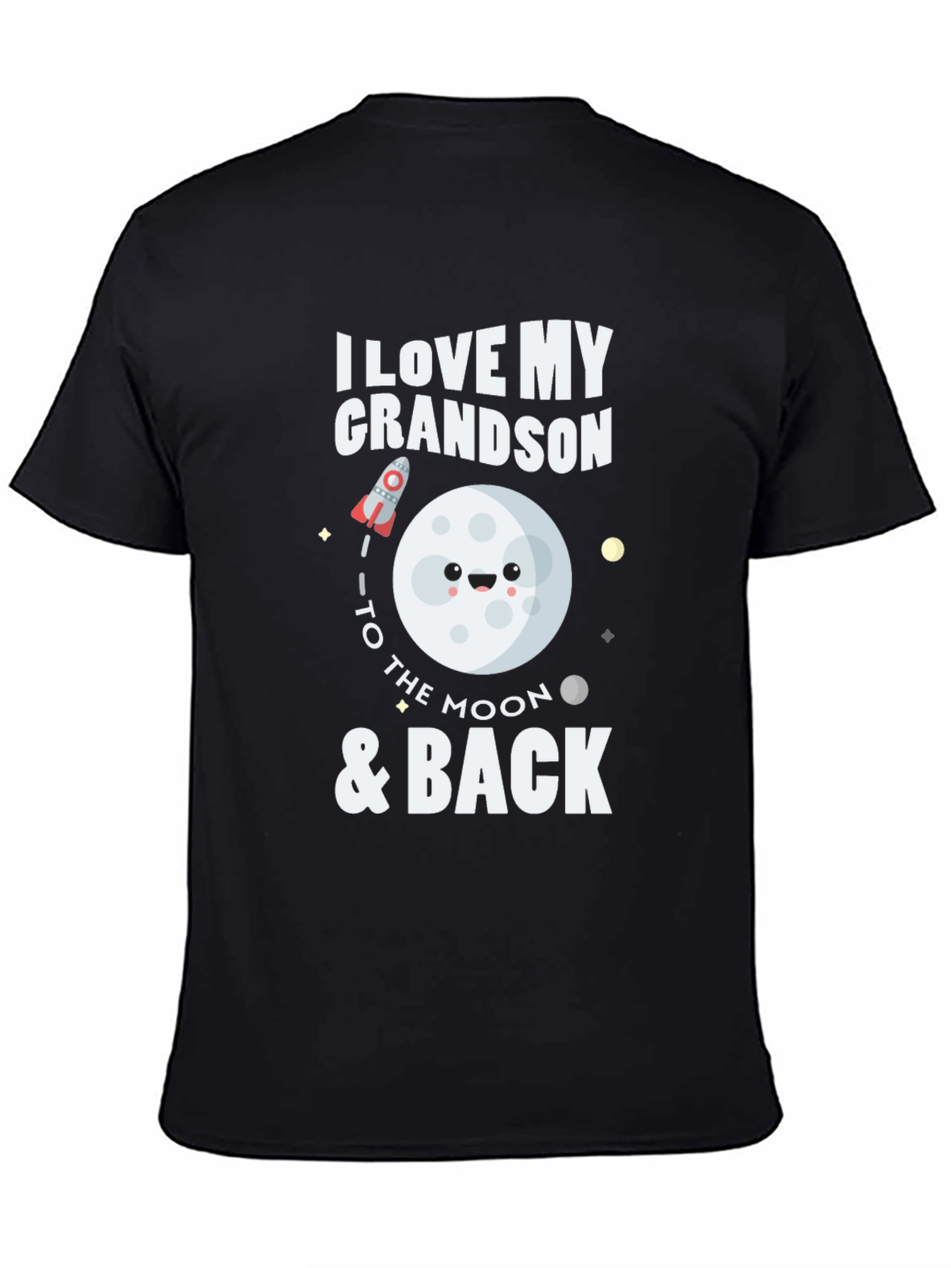 Black I Love My Grandson to the Moon & Back T-Shirt view 4