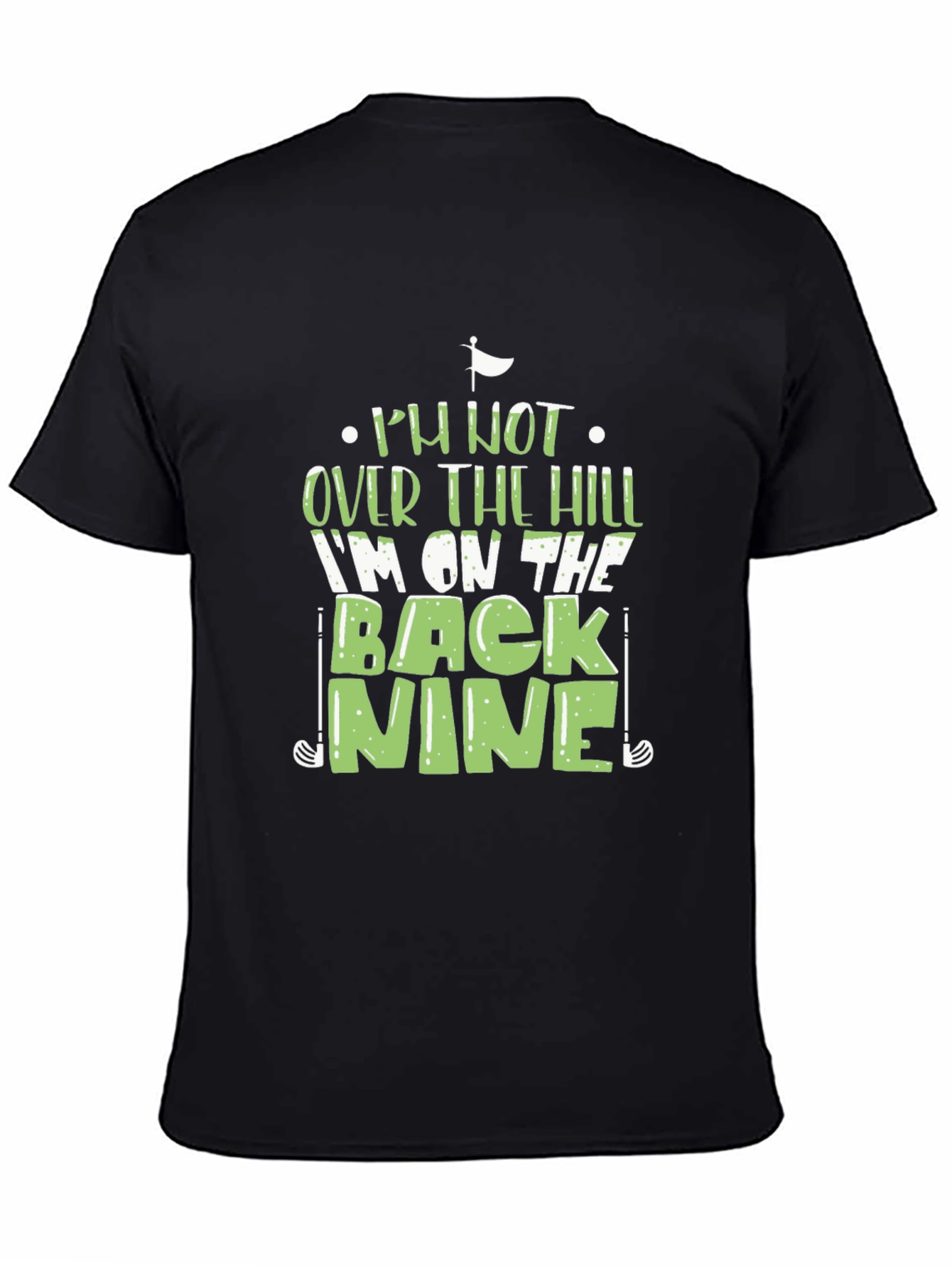 Black Funny Golf T-Shirt - Back Nine Humor Tee view 4