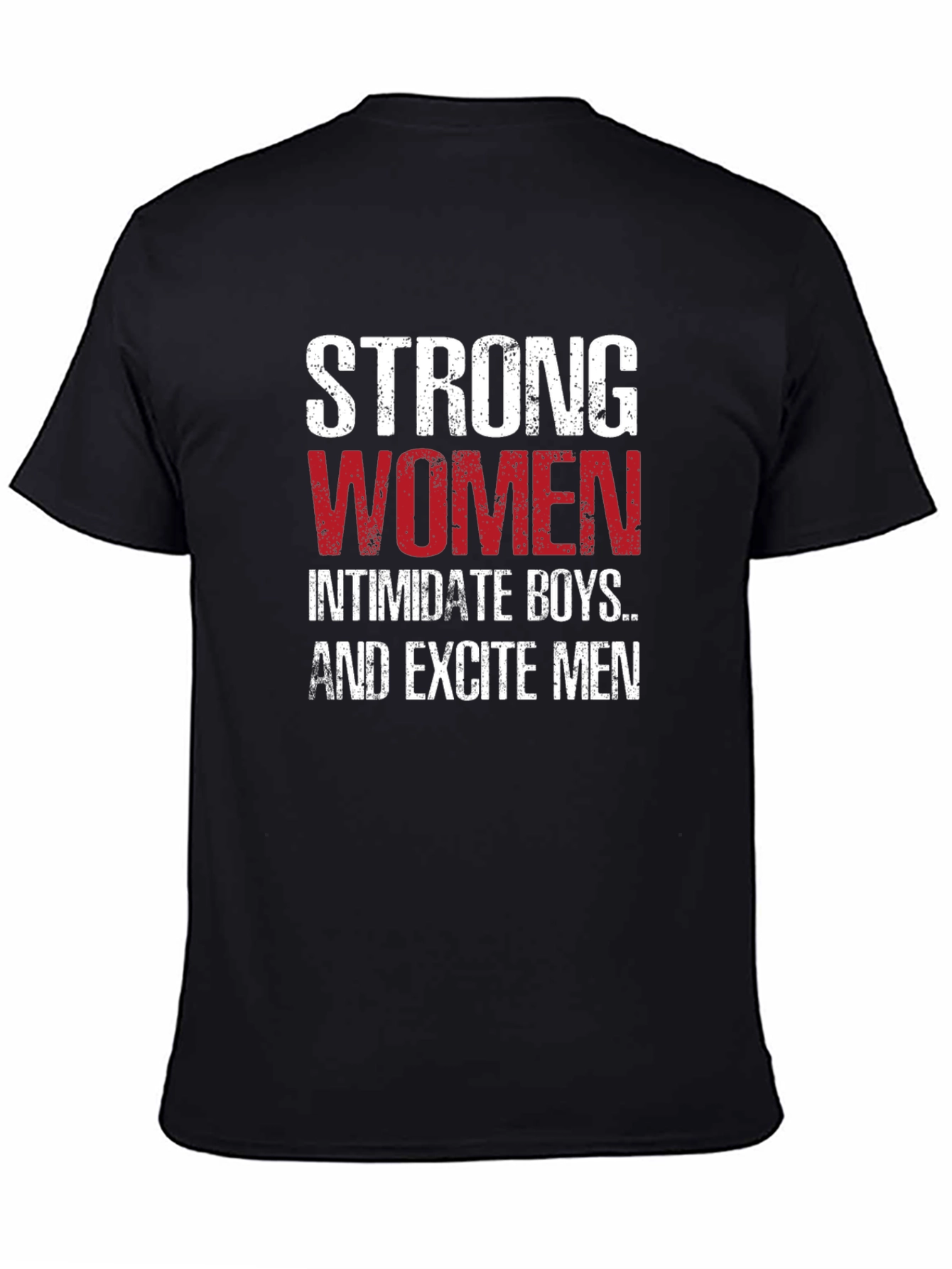 Black Strong Women T-Shirt -  Empowering Graphic Tee view 4