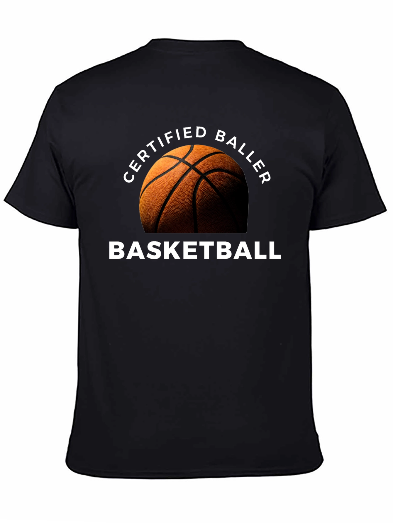Black Certified Baller Basketball Graphic T-Shirt view 4