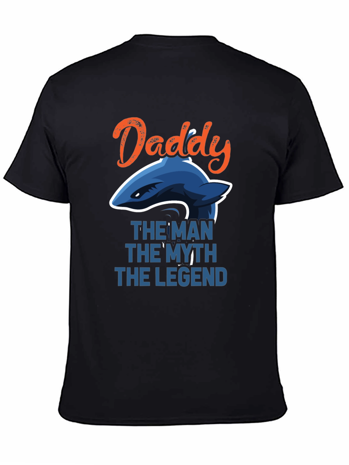 Black Daddy Shark Graphic T-Shirt view 4