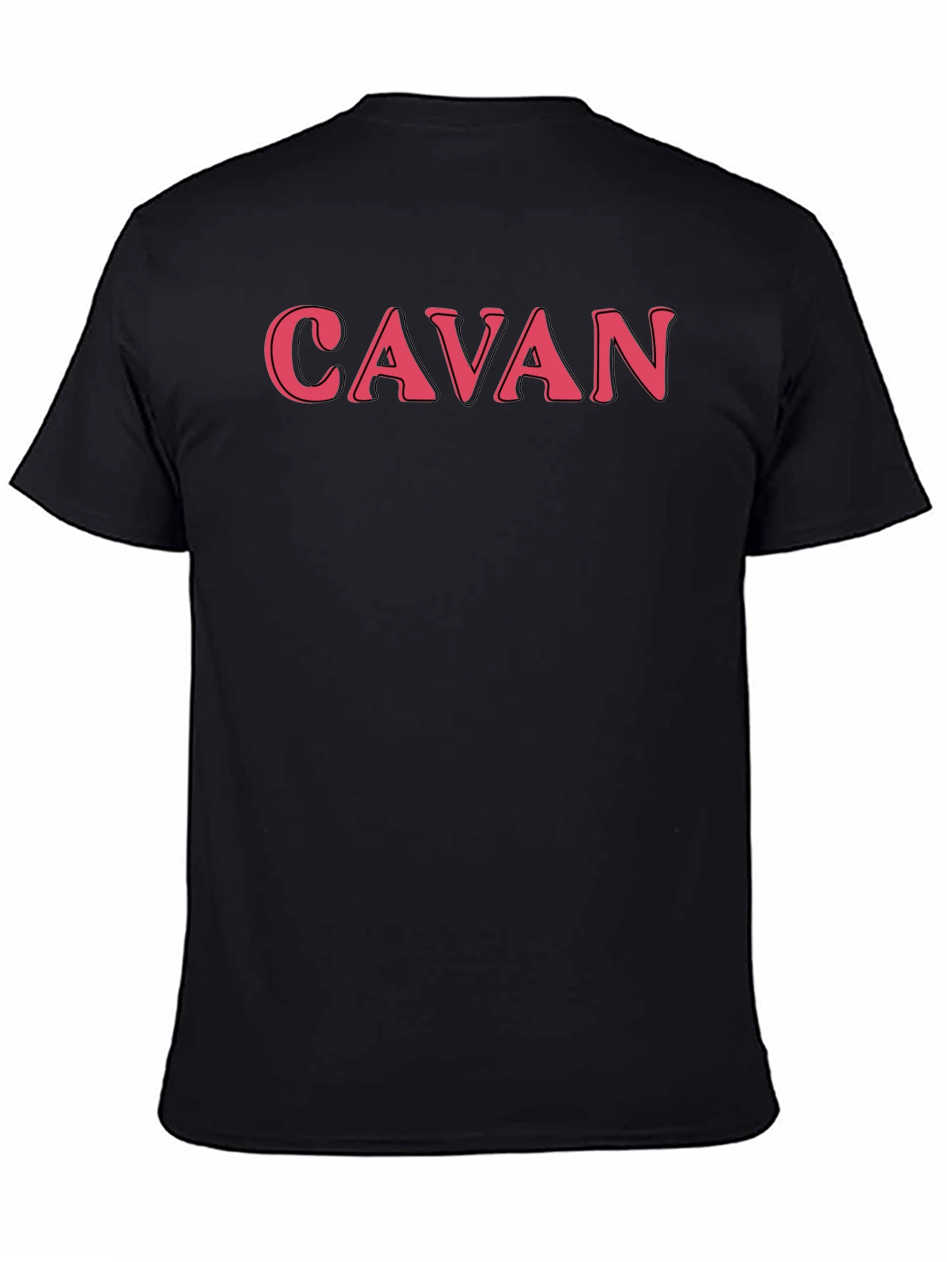 Black Cavan Text Graphic T-Shirt - Black view 4