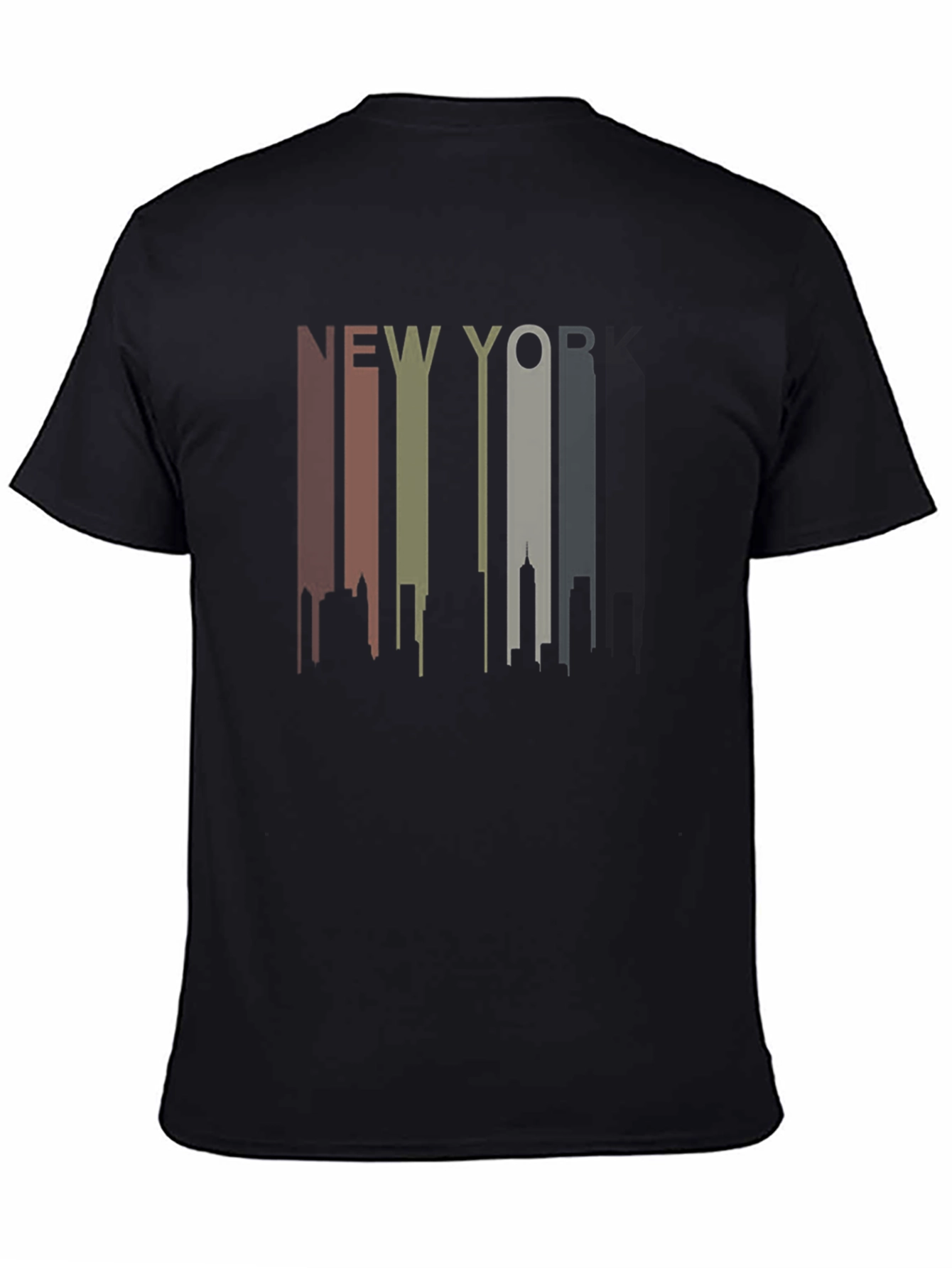 Black New York Skyline Graphic Tee - Black view 4