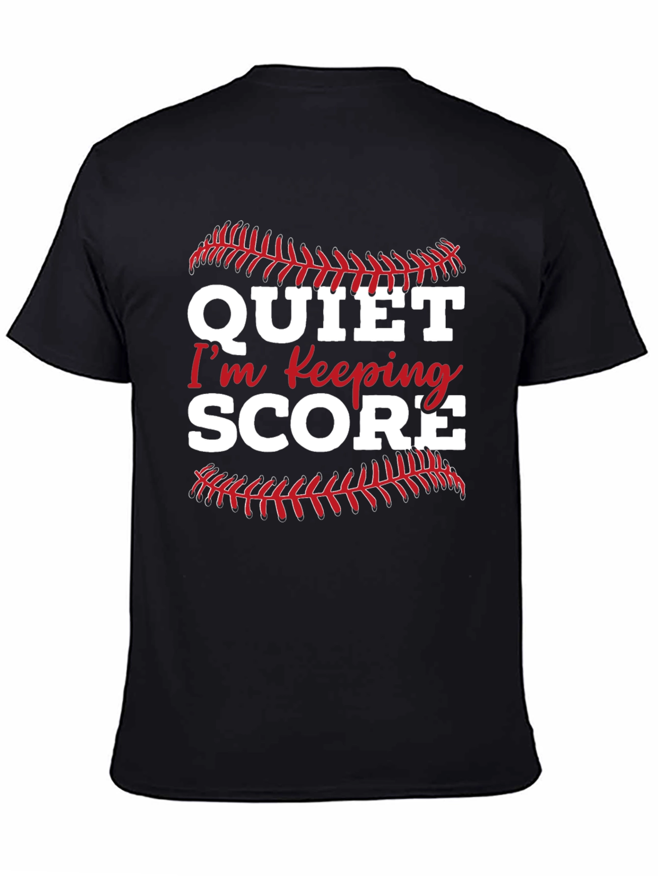 Black Quiet I'm Keeping Score Graphic Tee view 4